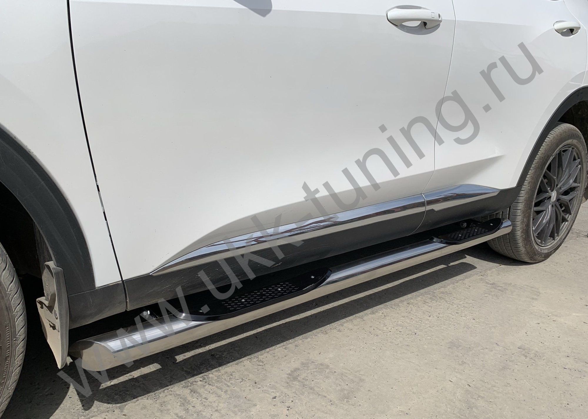 Пороги труба с проступью Haval F7 2022 Рестрайлинг Пороги труба с проступью Haval F7 2022 Рестрайлинг