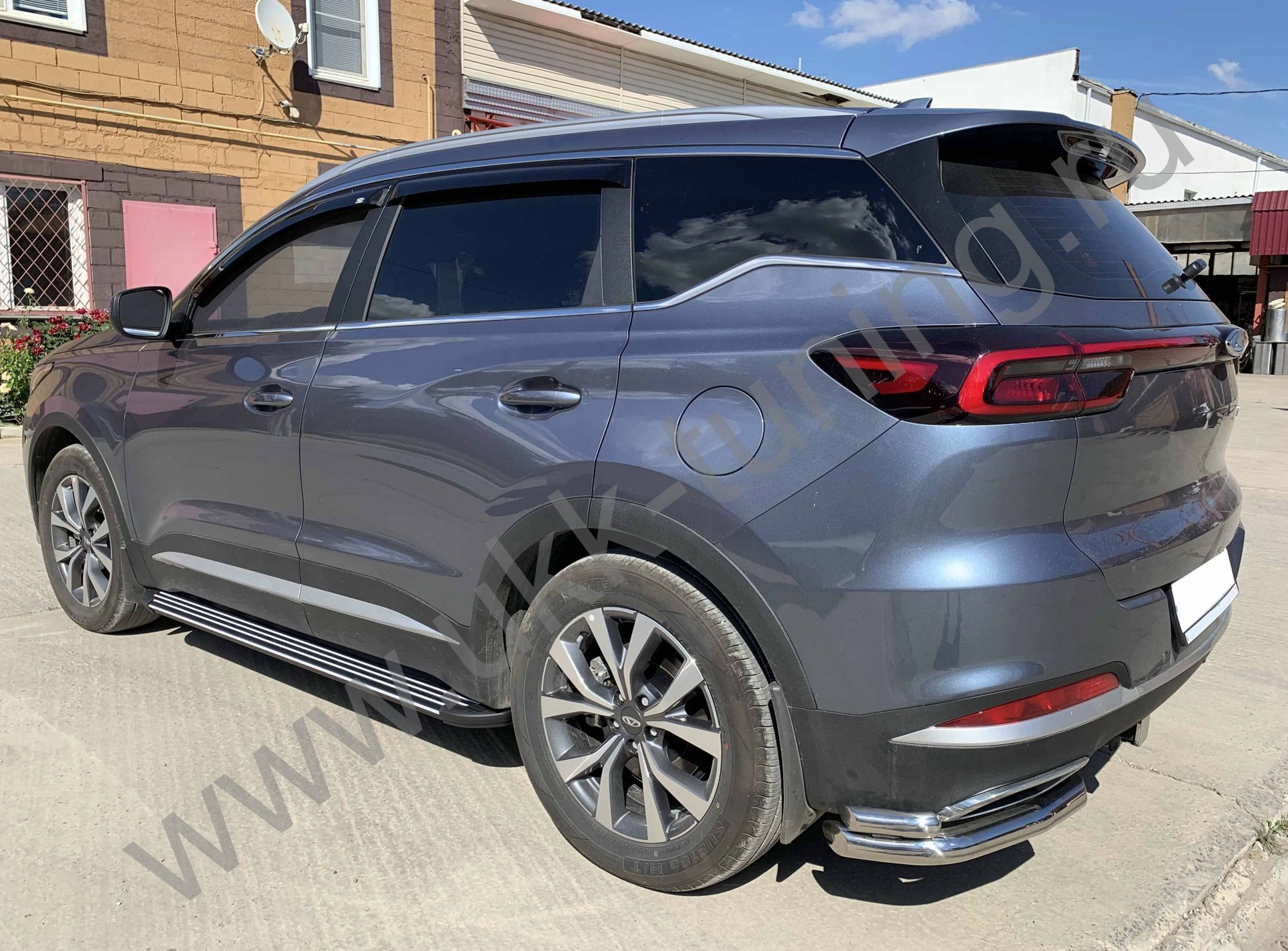 Защита заднего бампера угловая двойная Xcite X-Cross 7 с 2024