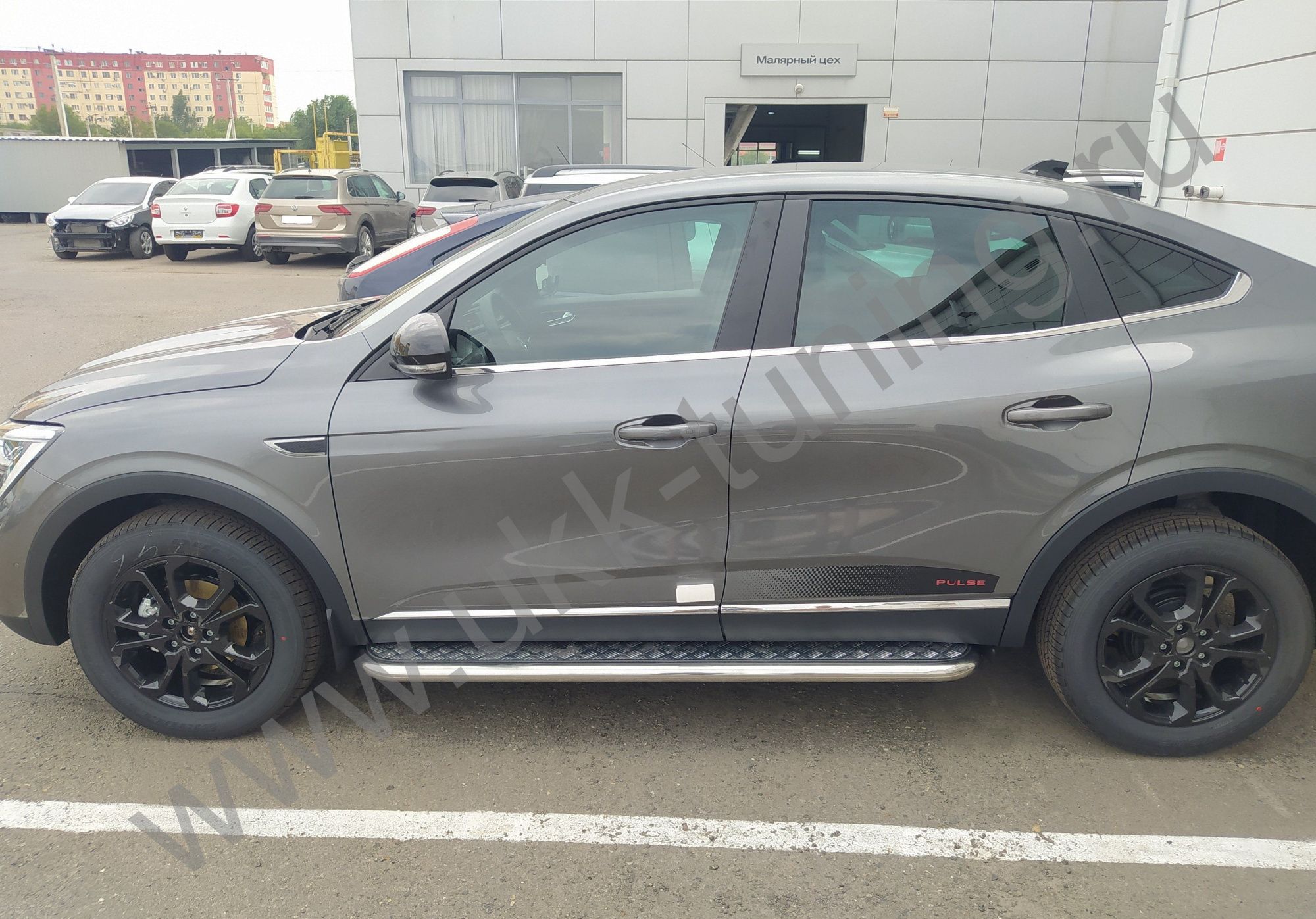 Пороги с накладным листом RENAULT Arkana с 2018