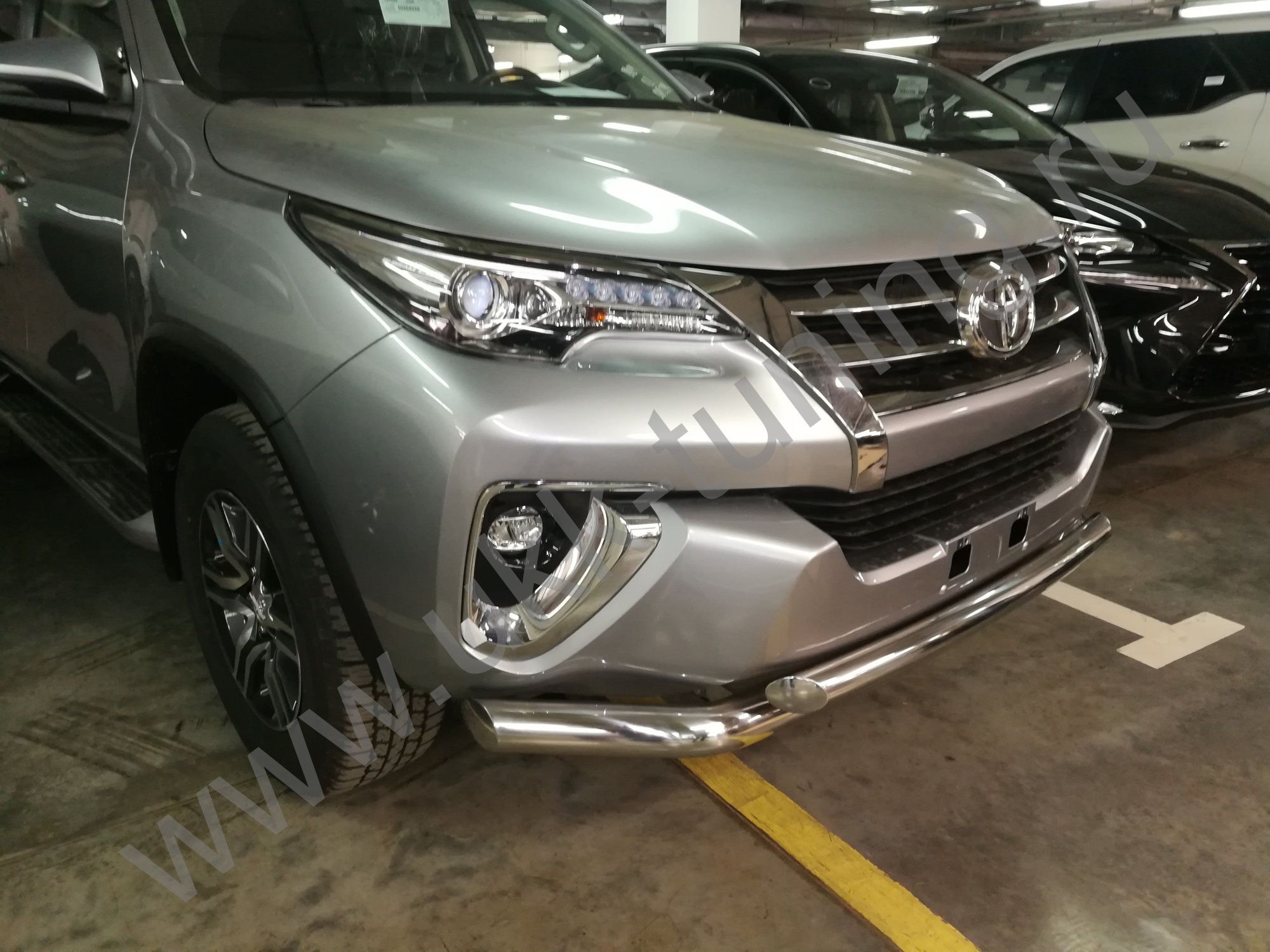 Защита переднего бампера двойная TOYOTA Fortuner с 2017 Защита переднего бампера двойная TOYOTA Fortuner с 2017
