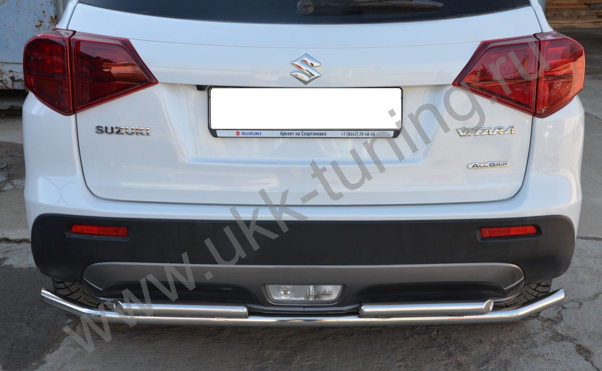 Защита заднего бампера двойная Suzuki Vitara с 2019 Защита заднего бампера двойная Suzuki Vitara с 2019