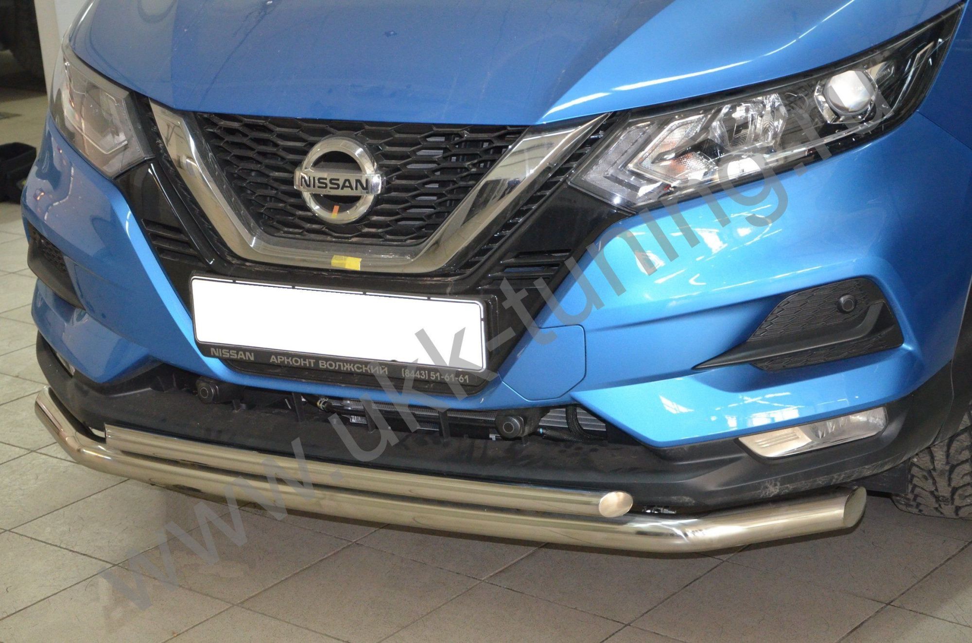 Защита переднего бампера двойная Nissan Qashgai 2017 рестайлинг Защита переднего бампера двойная Nissan Qashgai 2017 рестайлинг