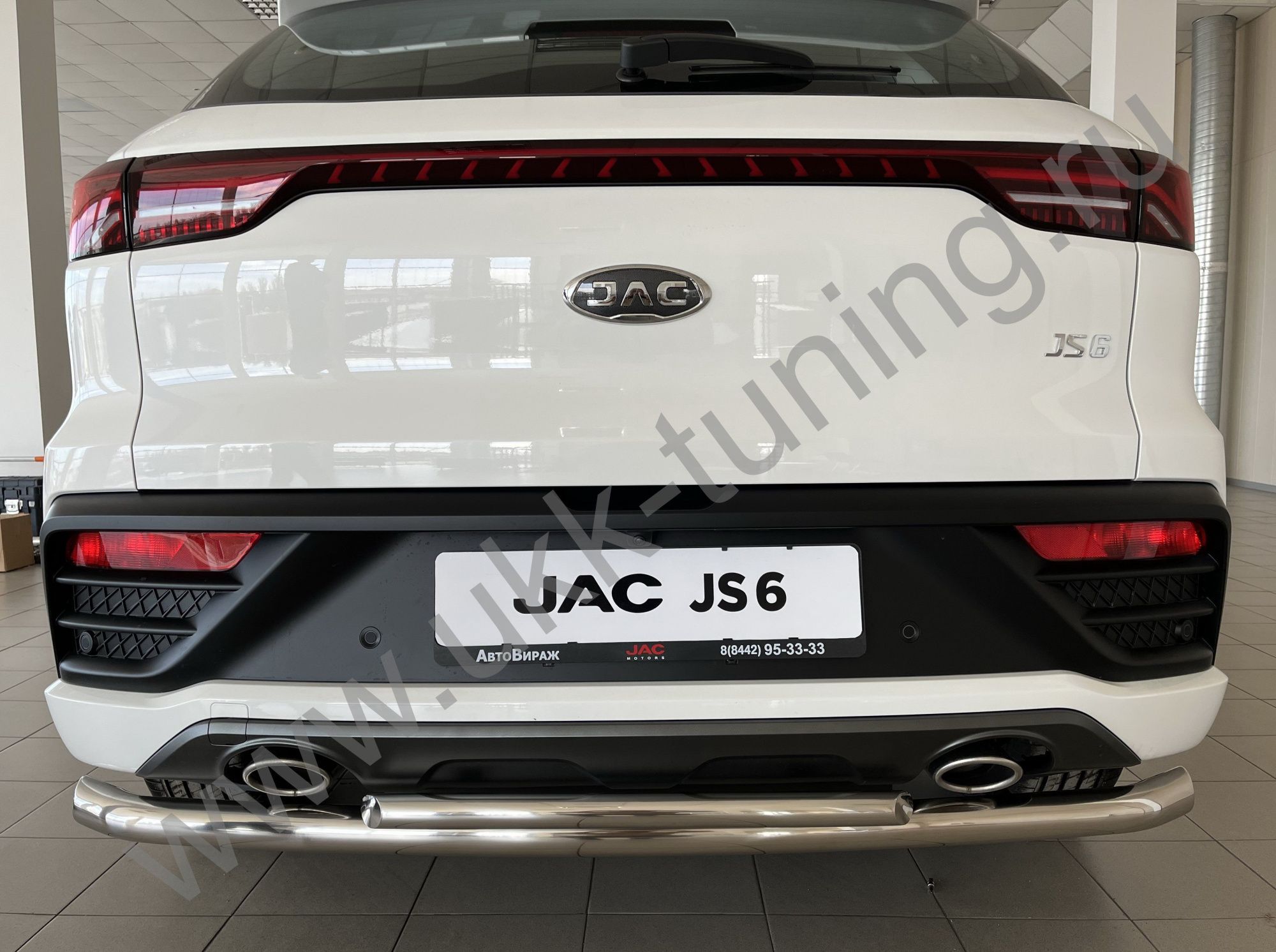 Защита заднего бампера двойная JAC JS6 2022