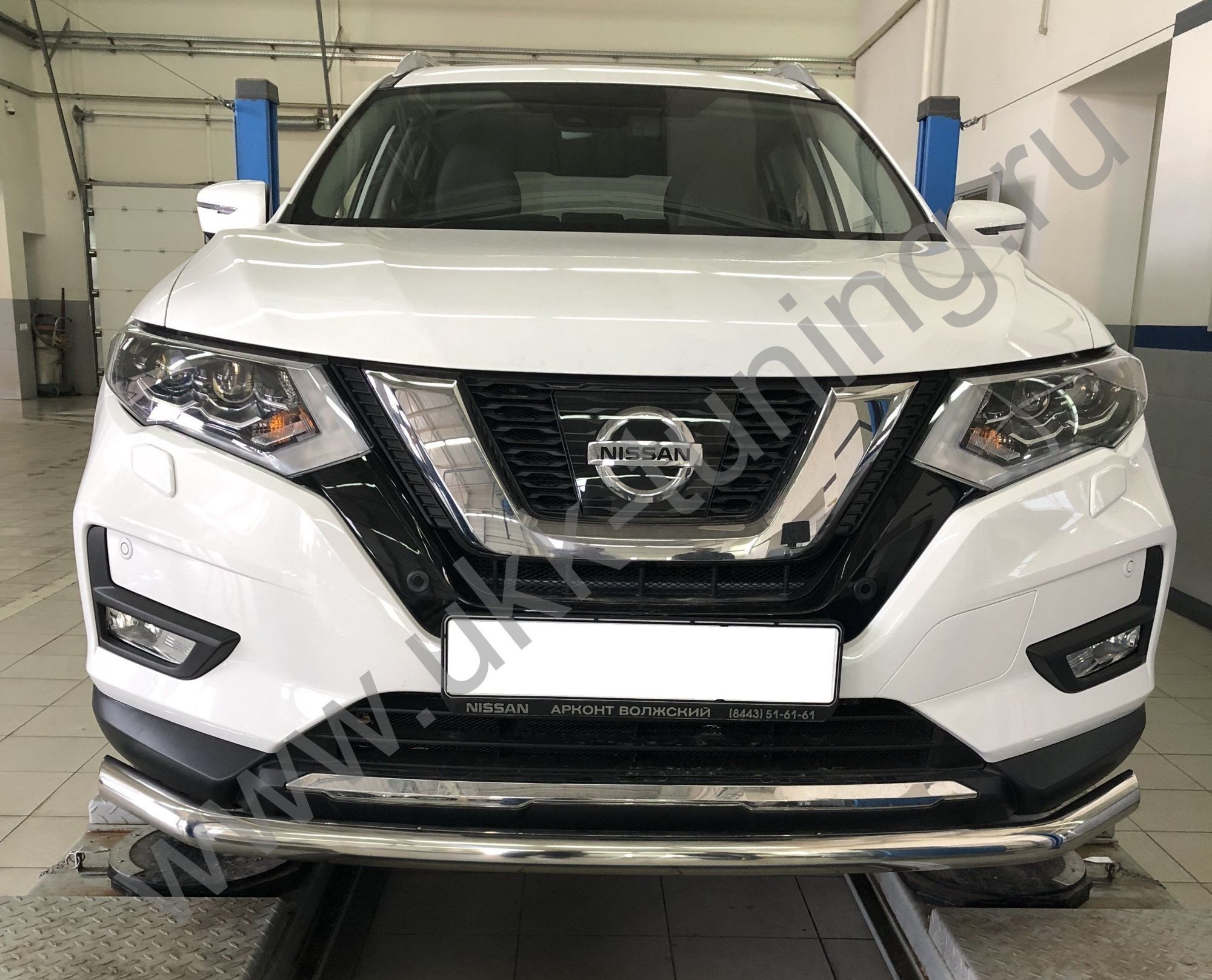 Защита переднего бампера Nissan X-trail с 2018 (рестайлинг)