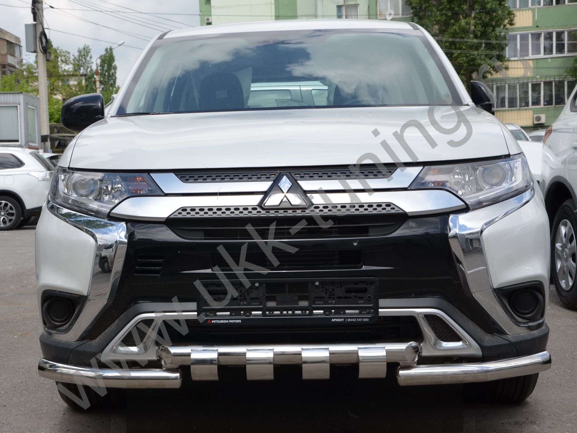 Защита переднего бампера G MITSUBISHI Outlander с 2019 Защита переднего бампера G MITSUBISHI Outlander с 2019