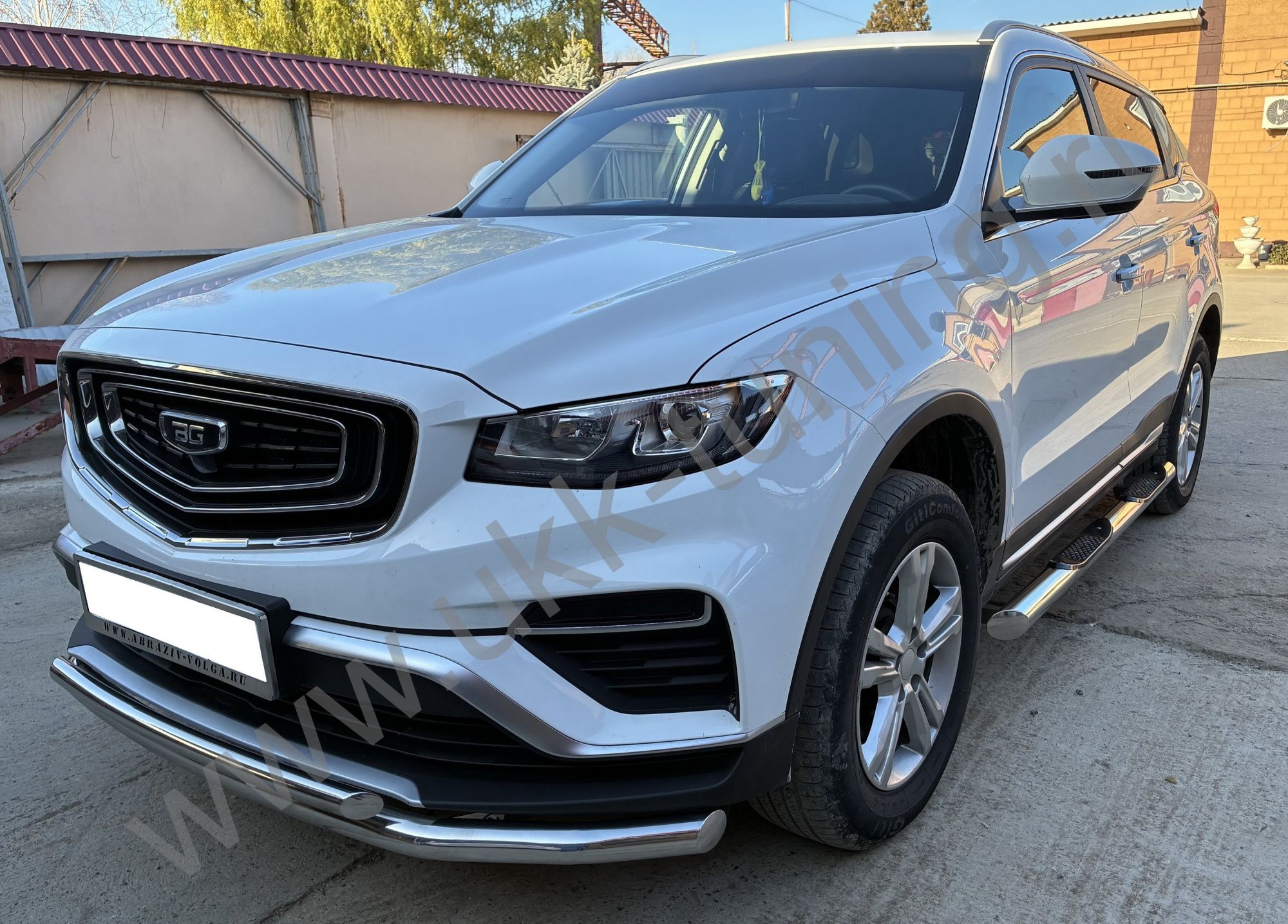 Защита переднего бампера двойная Belgee X70 с 2021