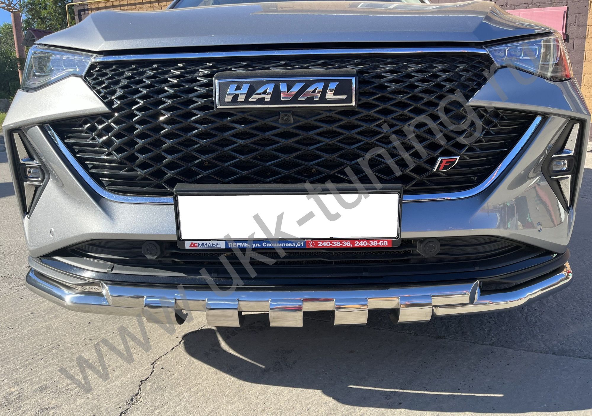 Защита переднего бампера (G) с подгибами Haval F7 2022 Рестрайлинг Защита переднего бампера (G) с подгибами Haval F7 2022 Рестрайлинг