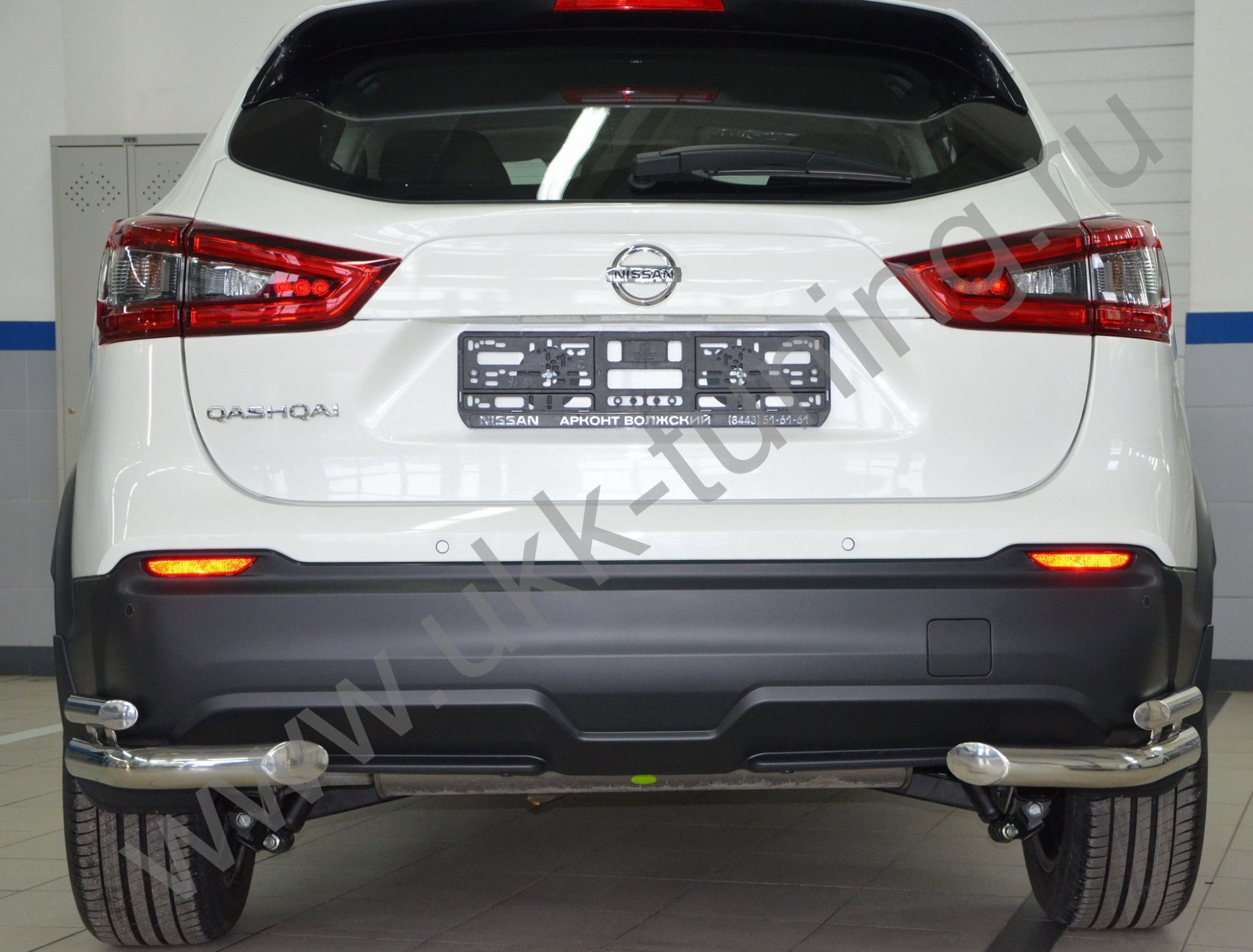 Защита заднего бампера углы двойные Nissan Qashqai 2017-2021 Защита заднего бампера углы двойные Nissan Qashqai 2017-2021