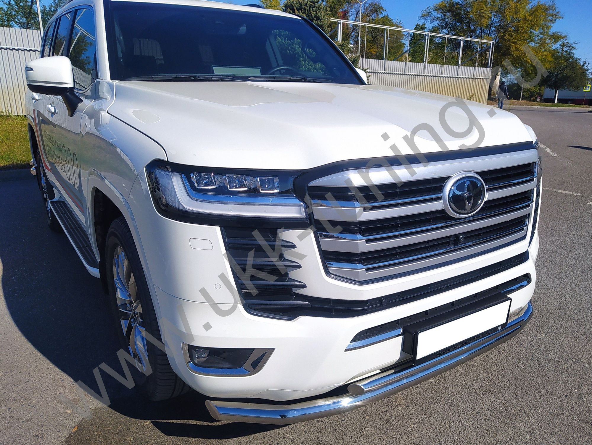 Защита переднего бампера Toyota Land Cruiser 300 c 2021 двойная Защита переднего бампера Toyota Land Cruiser 300 c 2021 двойная