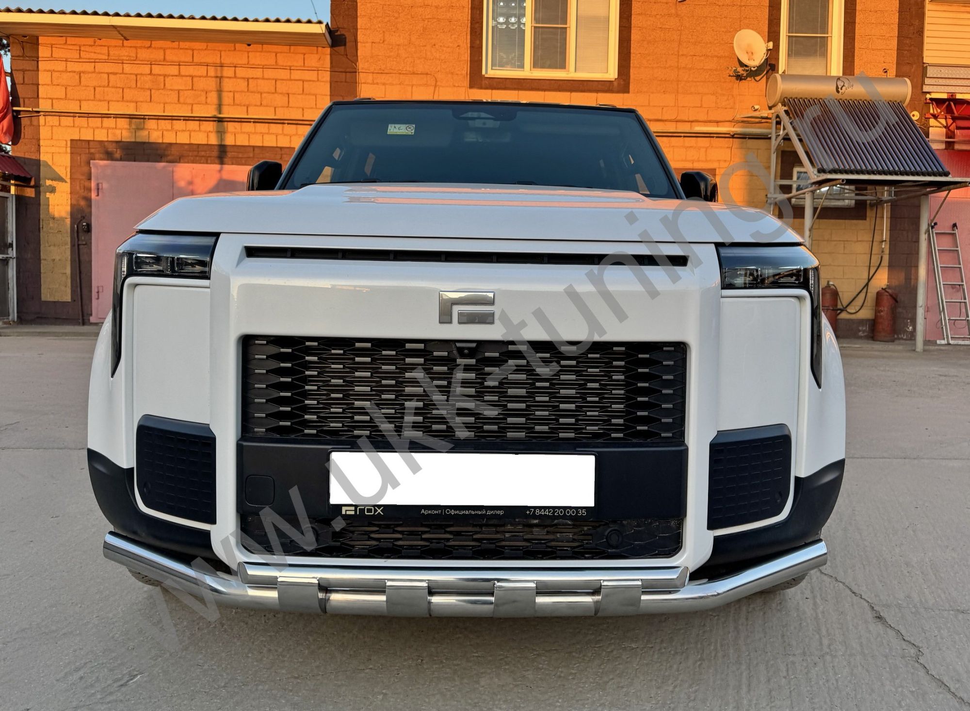 Защита передего бампера с перемычками ROX 01