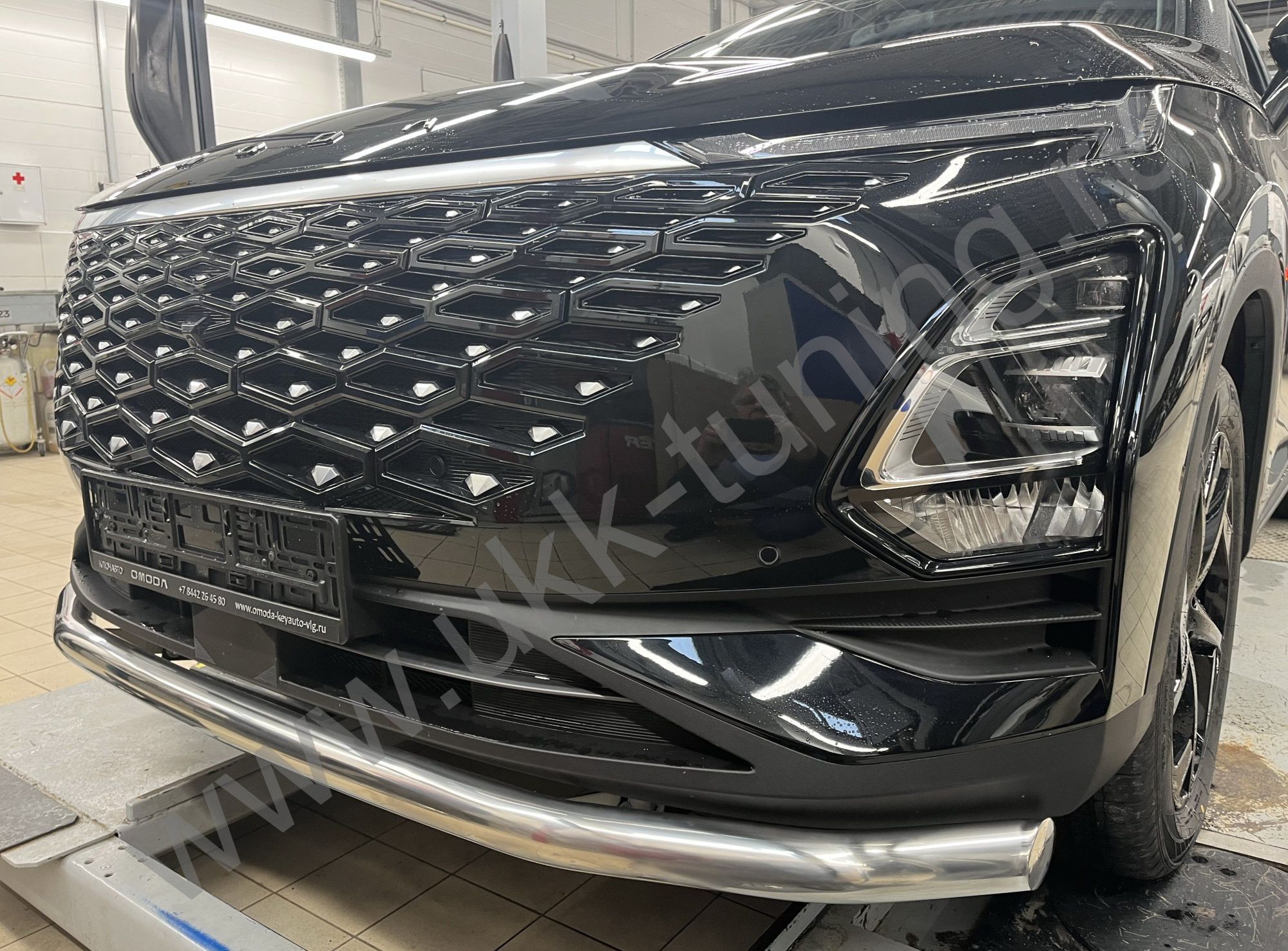 Защита переднего бампера Chery Omoda C5 с 2022 Защита переднего бампера Chery Omoda C5 с 2022