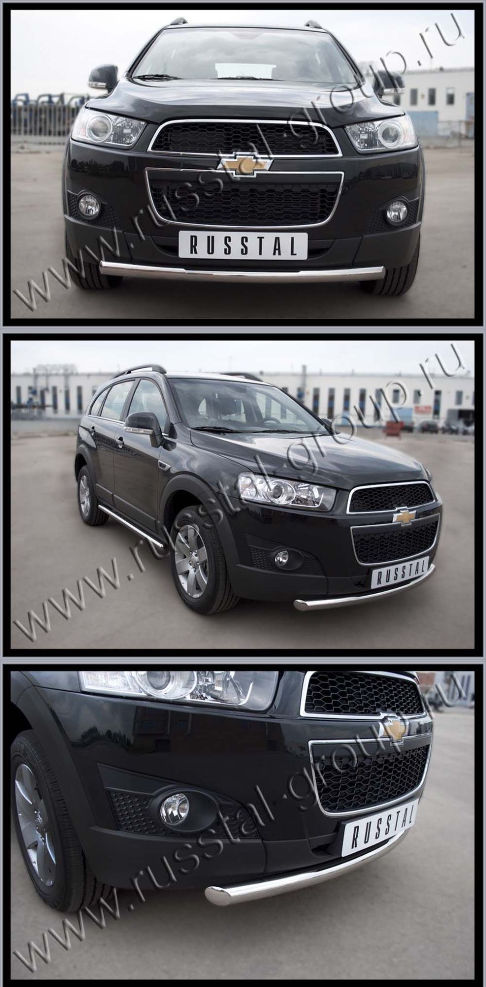 Защита переднего бампера d63 мм Chevrolet Captiva с 2013
