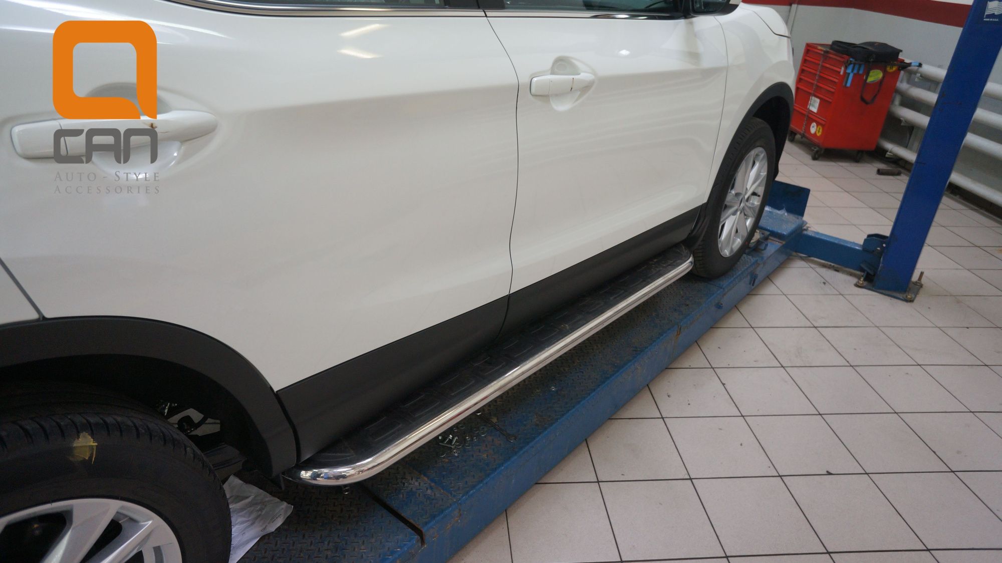 Пороги алюминиевые Ring Nissan Qashqai с 2014