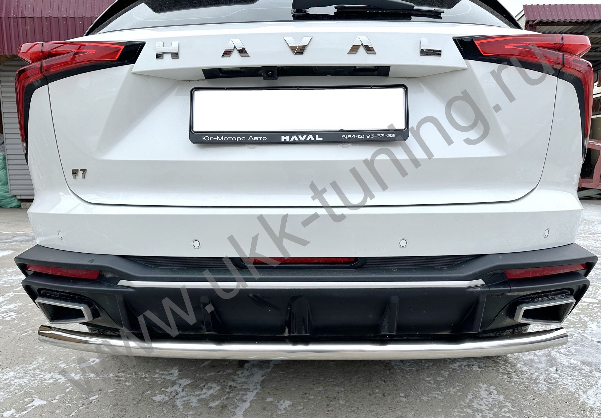 Защита заднего бампера Haval F7 c 2024