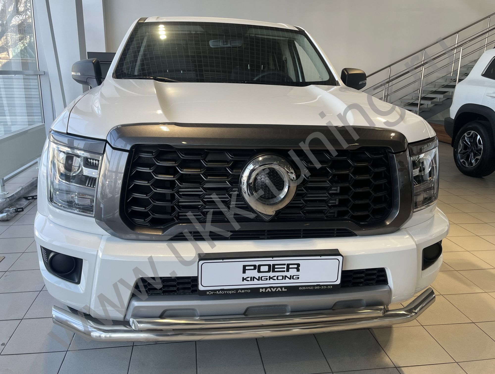 Защита переднего бампера двойная Great Wall Poer King Kong c 2023