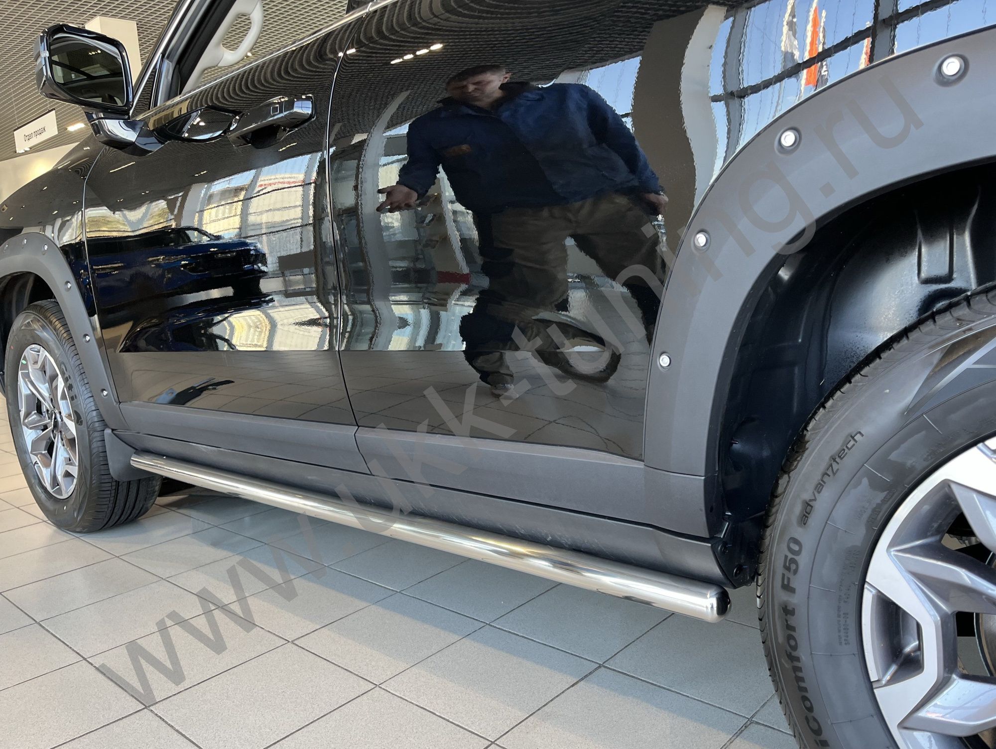 Защита порога труба Haval Dargo X с 2023 Защита порога труба Haval Dargo X с 2023