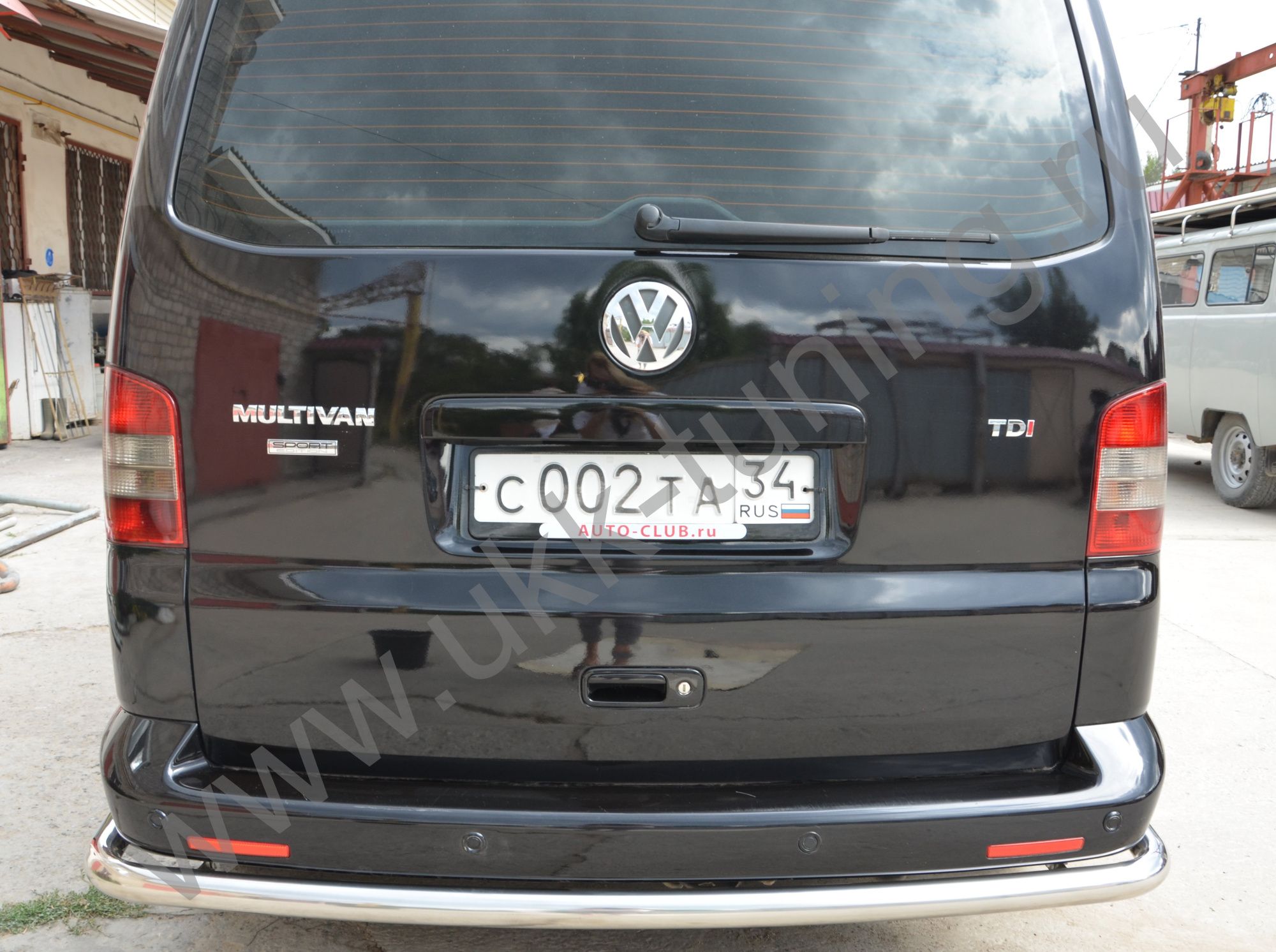 Защита заднего бампера угловая большая Volkswagen T5 с 2003-2009