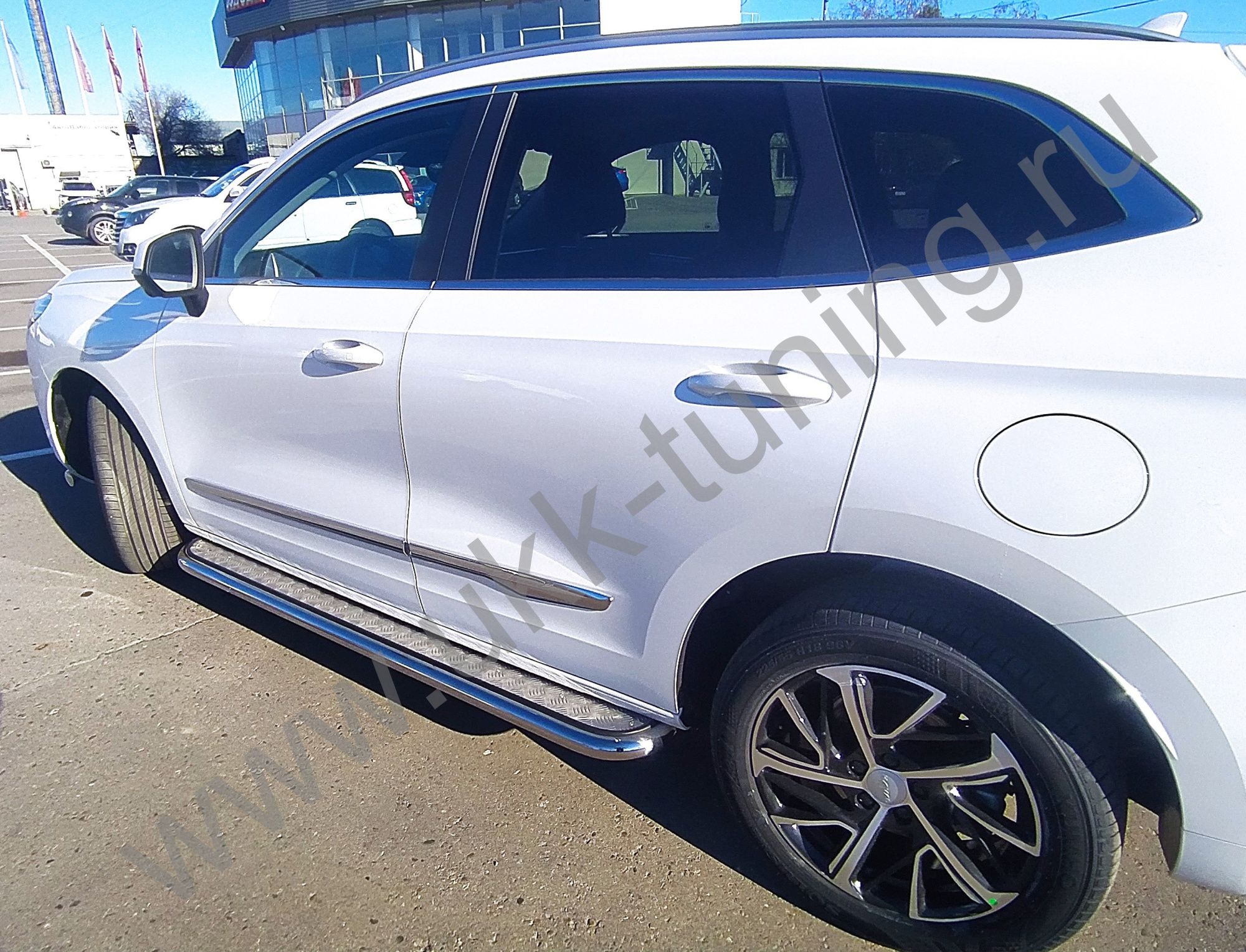 Боковые подножки Haval Jolion с 2024 с накладным листом