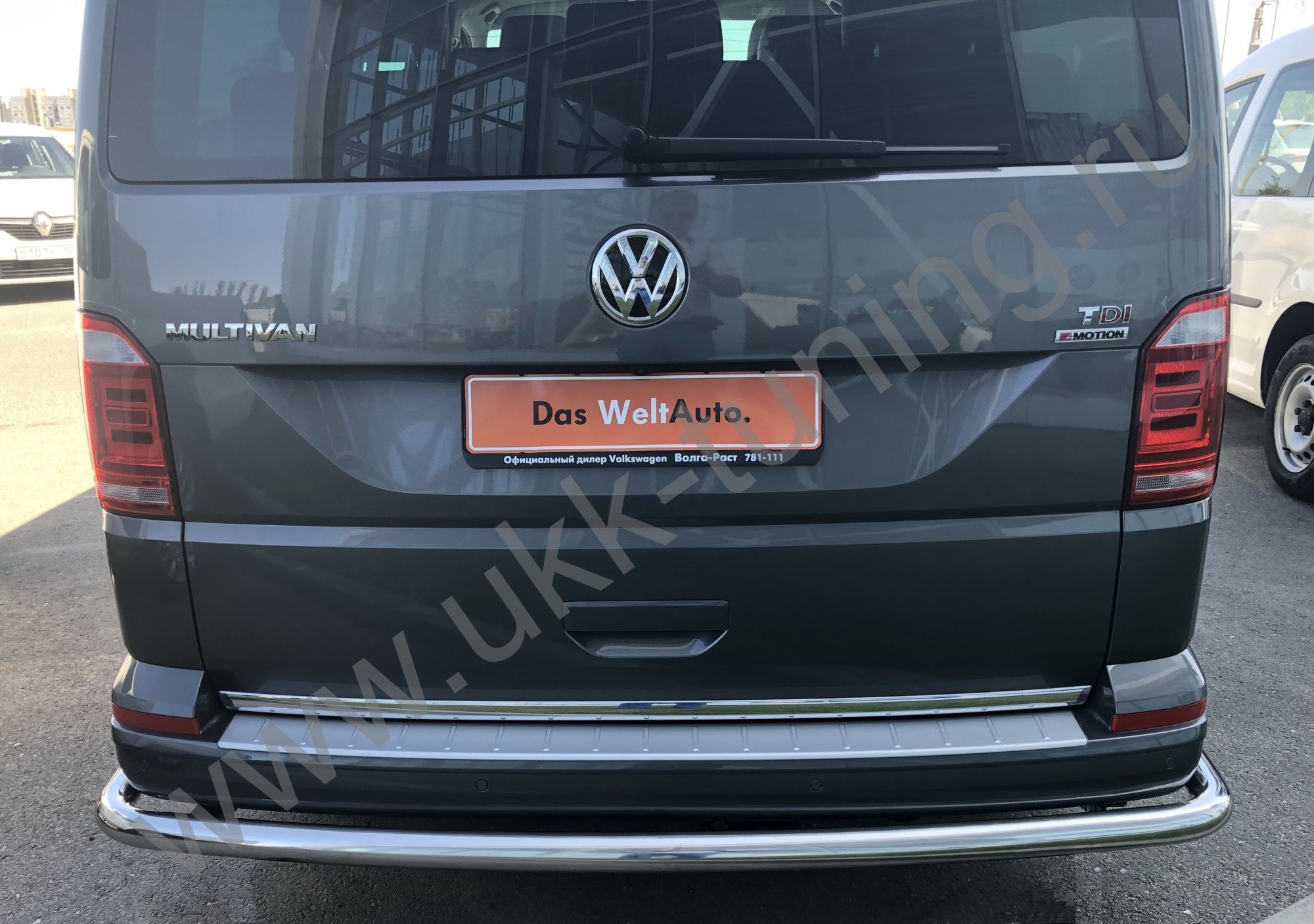 Защита заднего бампера угловая большая Volkswagen T6 с 2015-2021