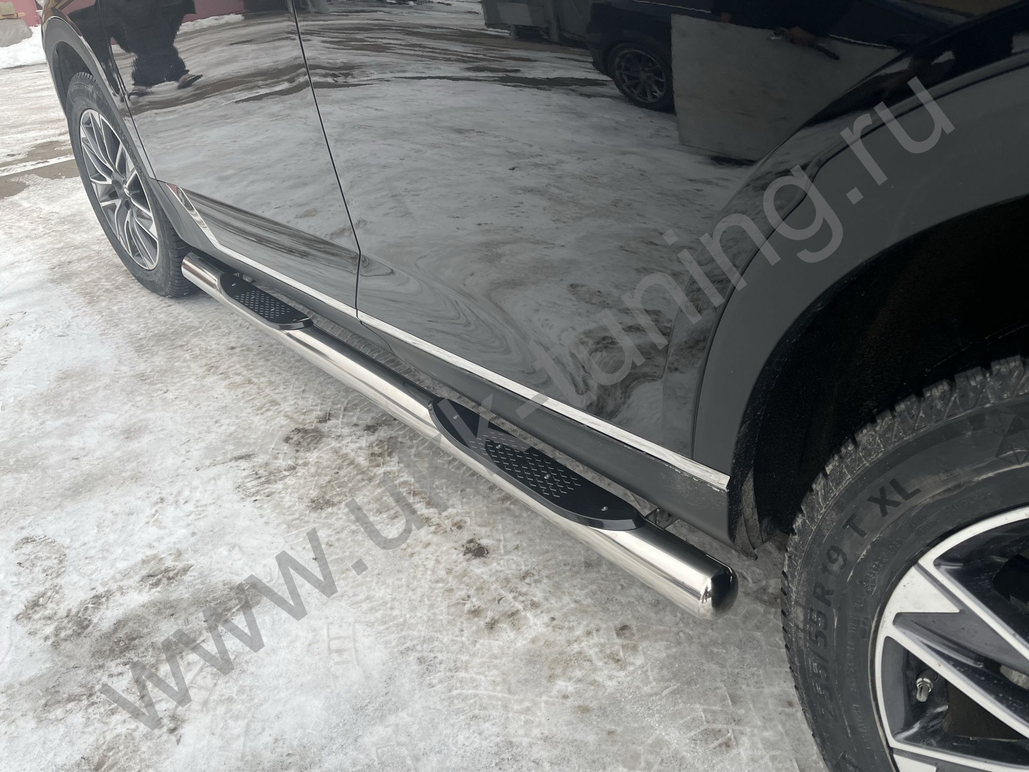 Боковые подножки GAC GS8 с 2025 труба с проступью