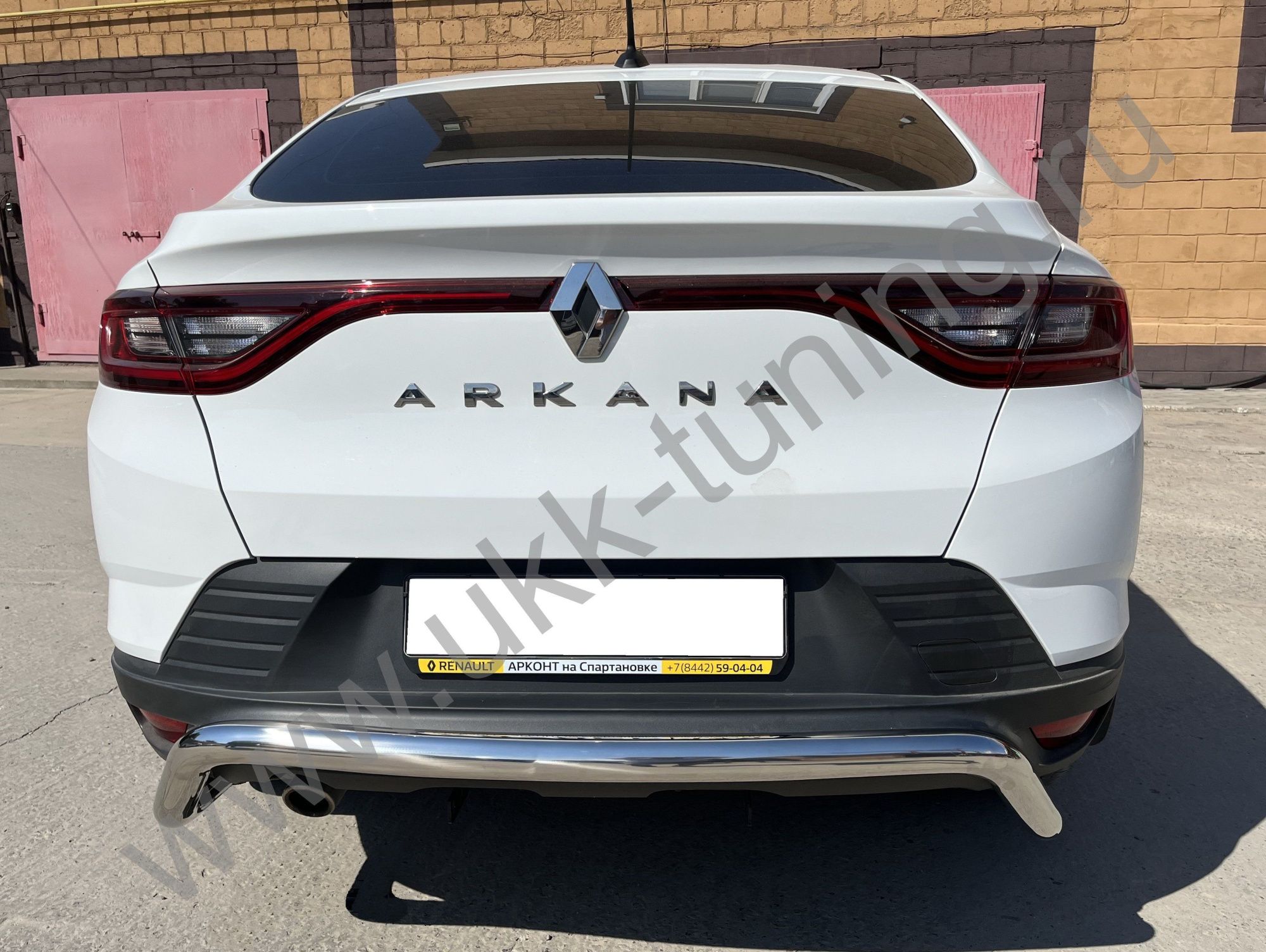 Защита заднего бампера скоба RENAULT Arkana с 2018 Защита заднего бампера скоба RENAULT Arkana с 2018