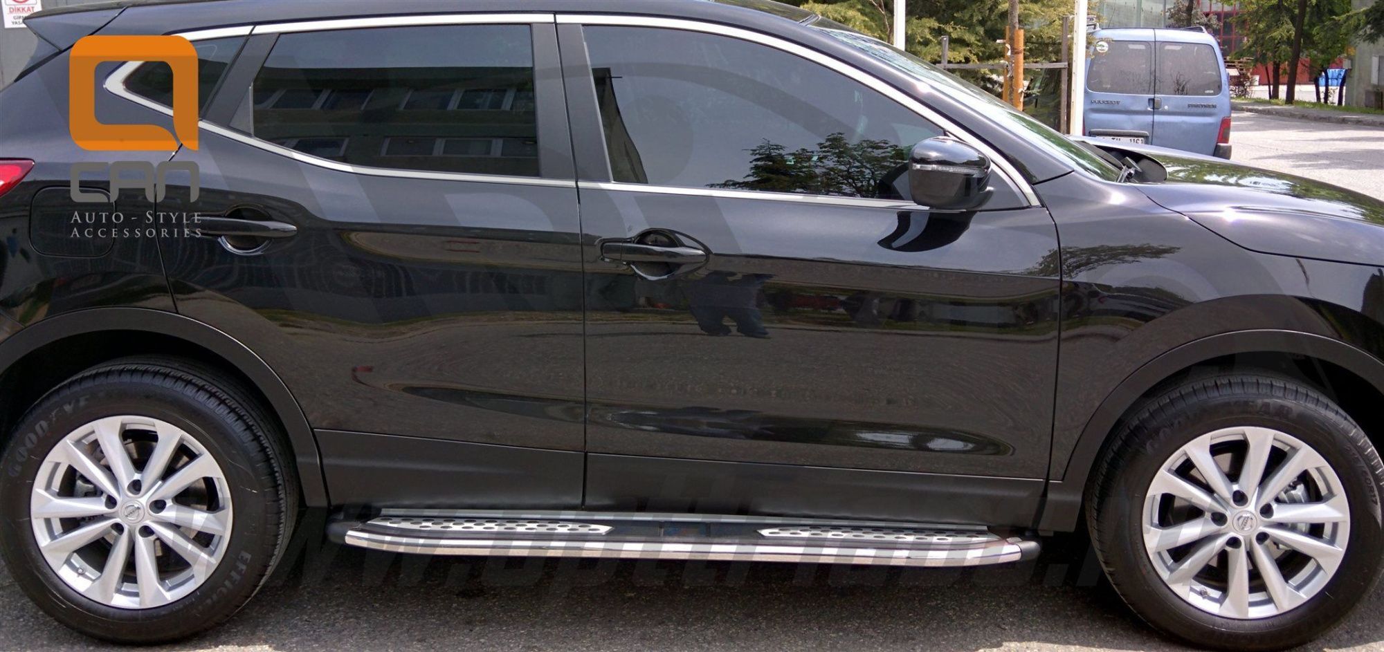 Пороги алюминиевые Zirkon Nissan Qashqai с 2014