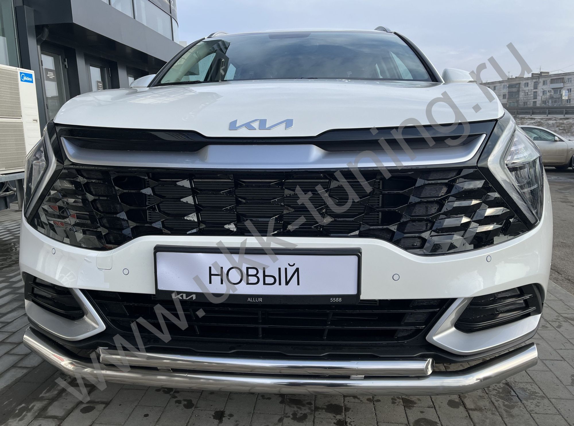 Защита переднего бампера двойная KIA Sportage 2022 комплектация GT-Line (кроме комплектации Style и X-Line) Защита переднего бампера двойная KIA Sportage 2022 комплектация GT-Line (кроме комплектации Style и X-Line)