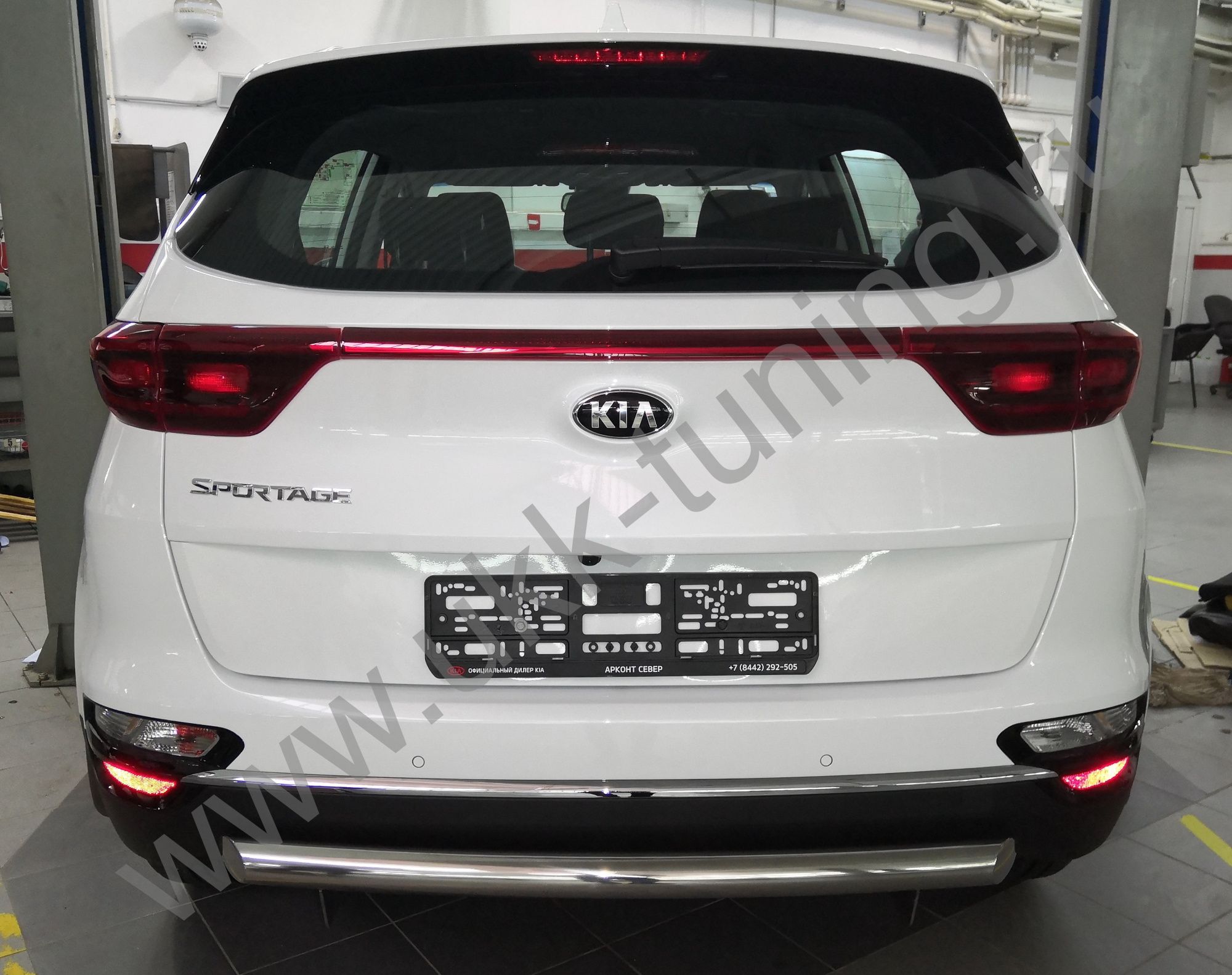 Защита заднего бампера Kia Sportage с 2018-2020