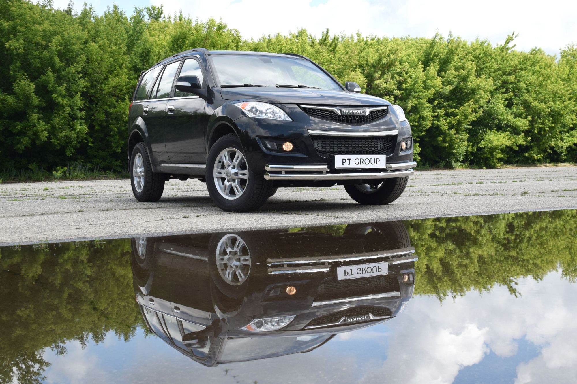 Защита переднего бампера Haval H5 с 2020 двойная с углами