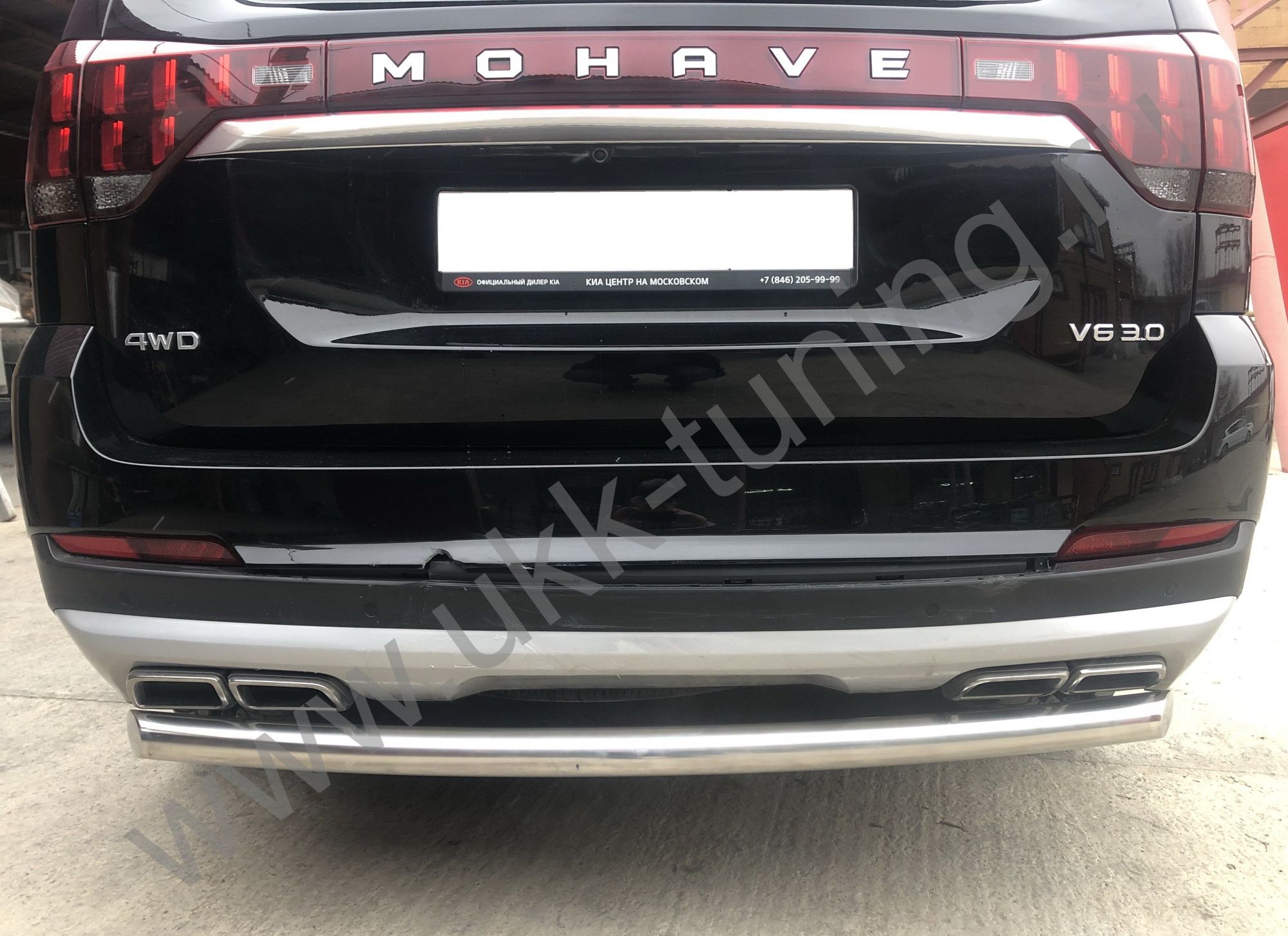 Защита заднего бампера Kia Mohave с 2021