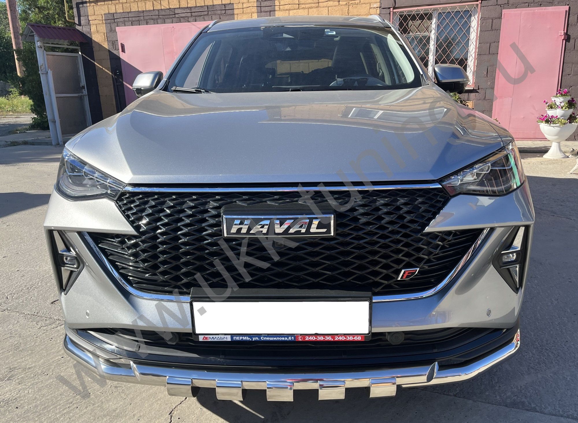 Защита переднего бампера (G) с подгибами Haval F7 2022 Рестрайлинг Защита переднего бампера (G) с подгибами Haval F7 2022 Рестрайлинг