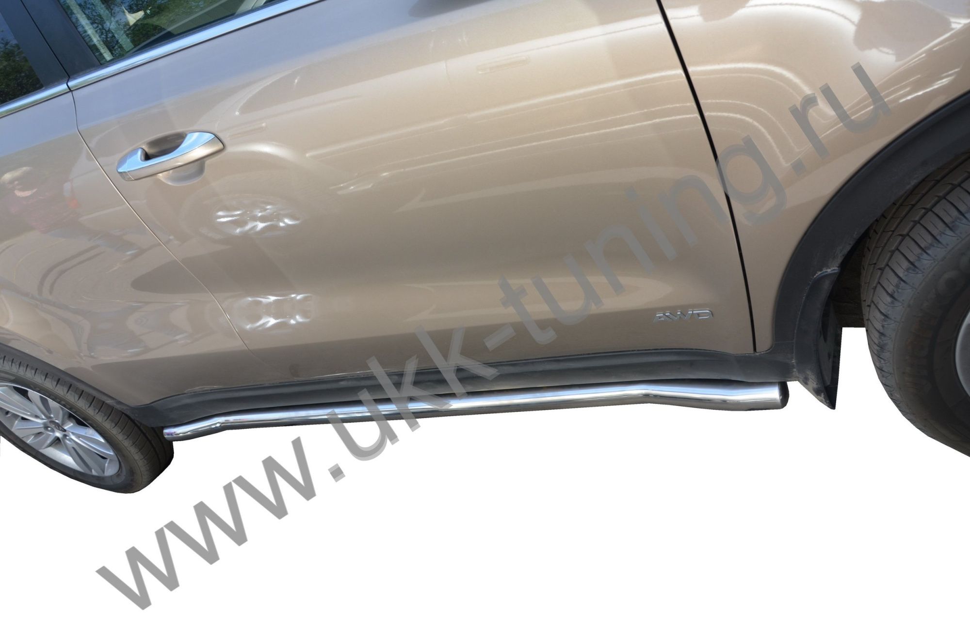 Боковые подножки Kia Sportage 4 с 2015-2018 труба