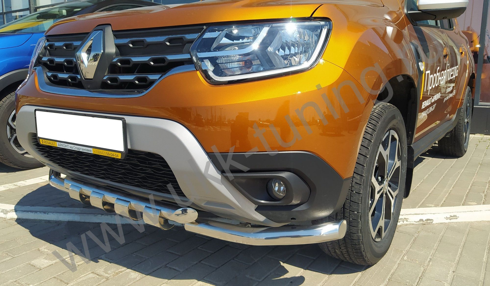 Защита переднего бампера Renault Duster c 2021 (G) Защита переднего бампера Renault Duster c 2021 (G)