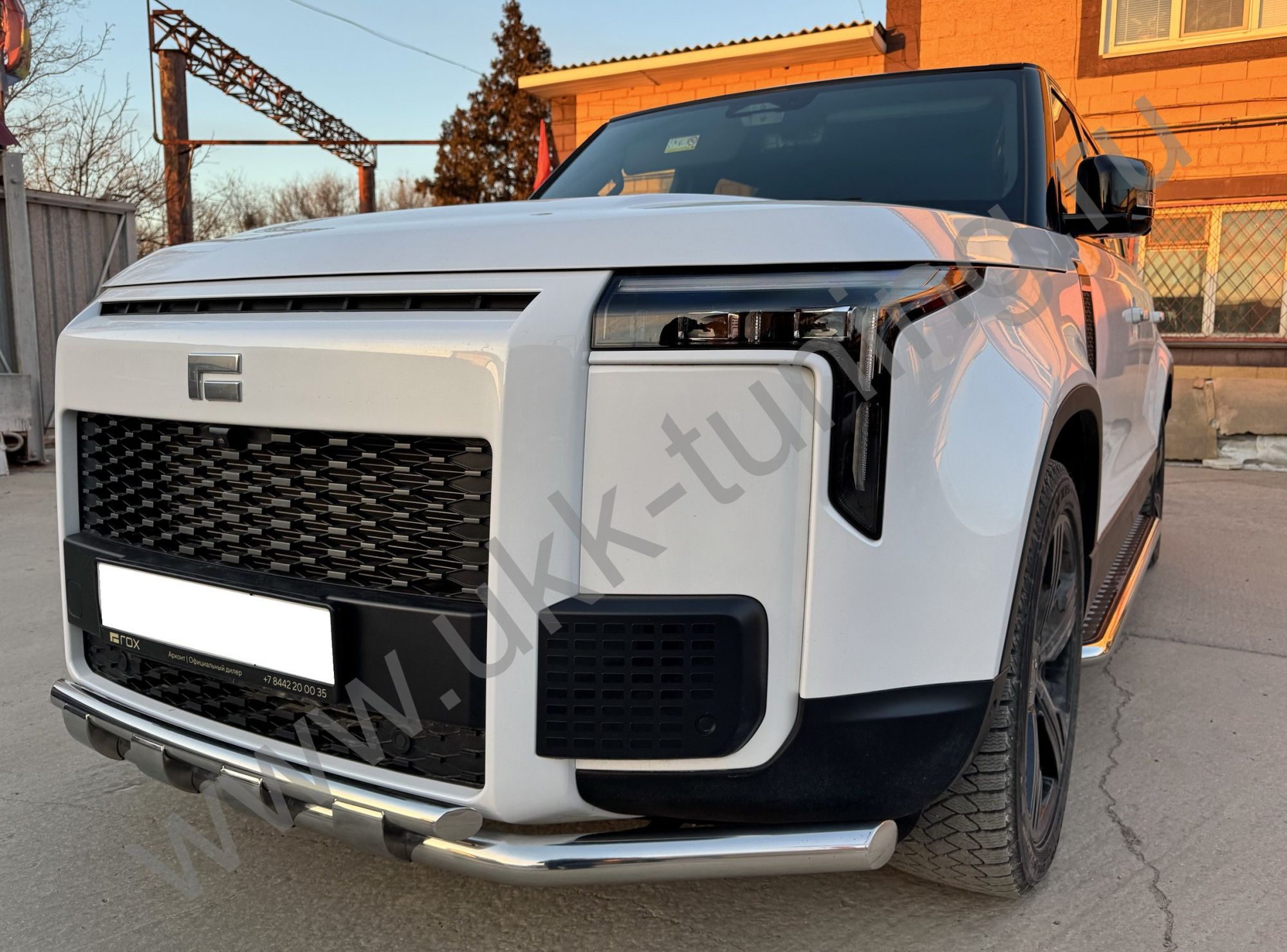 Защита передего бампера с перемычками ROX 01