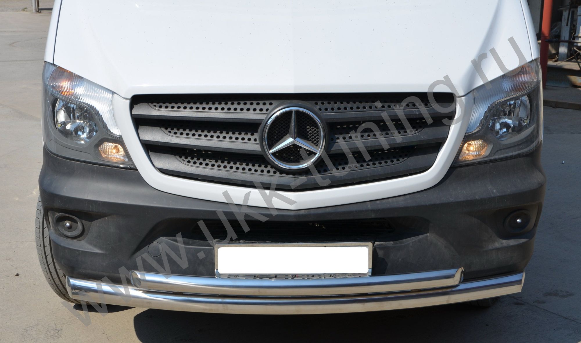 Защита переднего бампера Mercedes-Benz Sprinter с 2012 двойная Защита переднего бампера Mercedes-Benz Sprinter с 2012 двойная