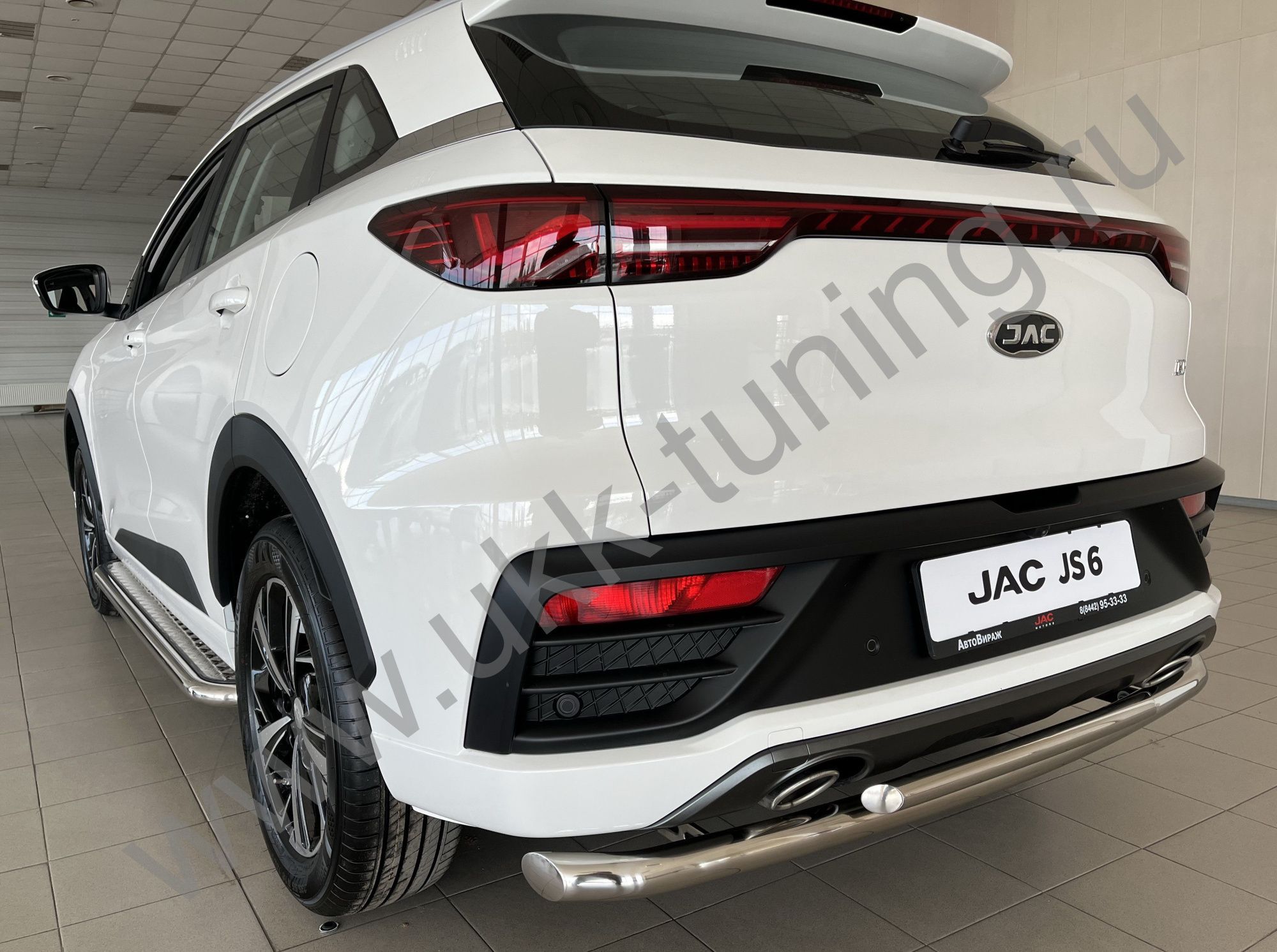 Защита заднего бампера двойная JAC JS6 2022