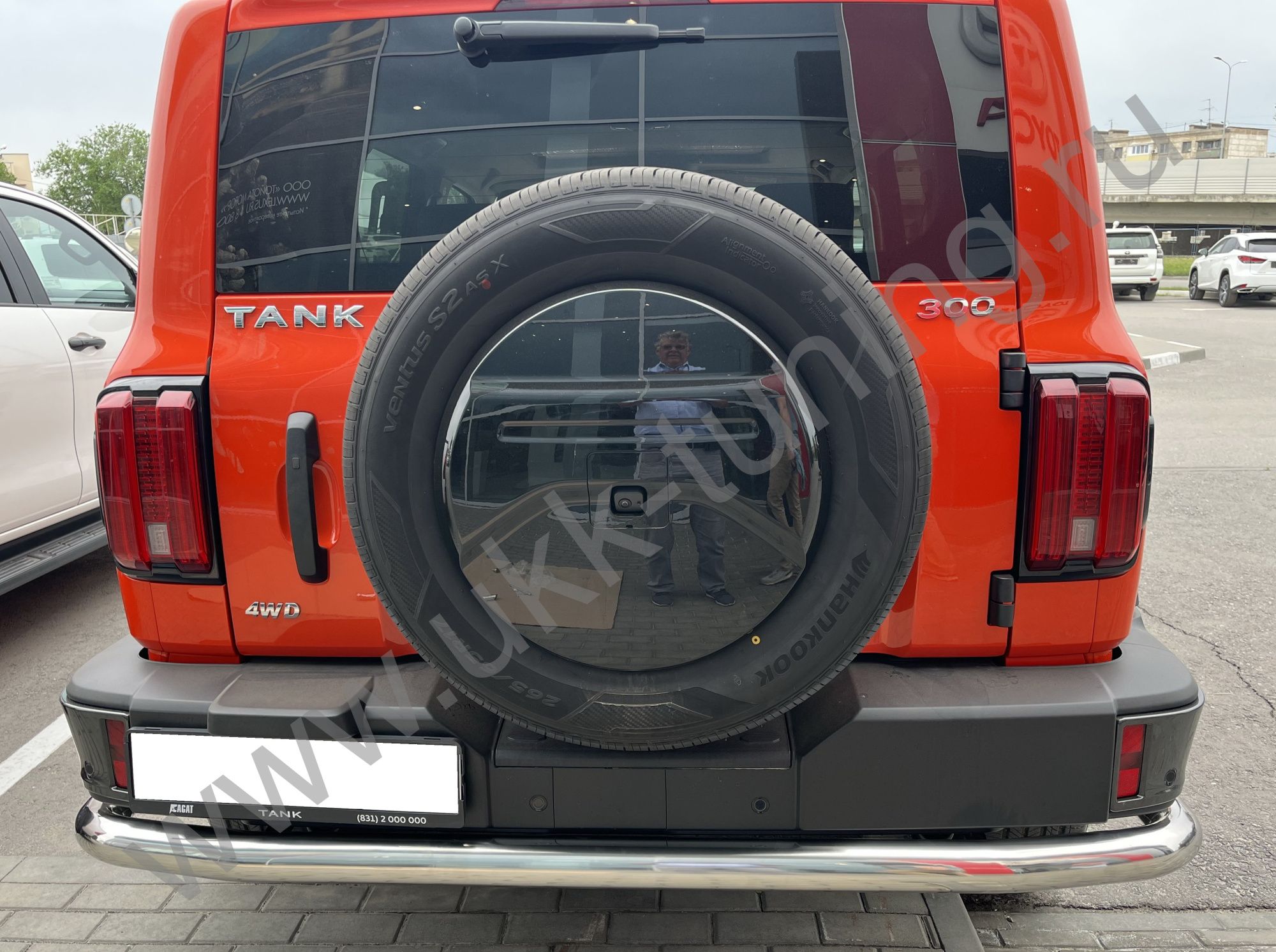 Защита заднего бампера угловая большая Tank 300 с 2023