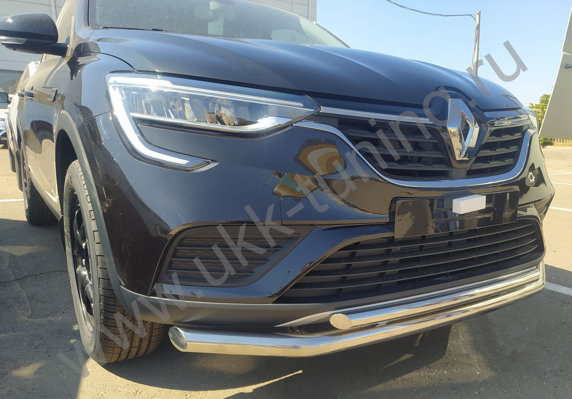Защита переднего бампера двойная RENAULT Arkana с 2018 Защита переднего бампера двойная RENAULT Arkana с 2018