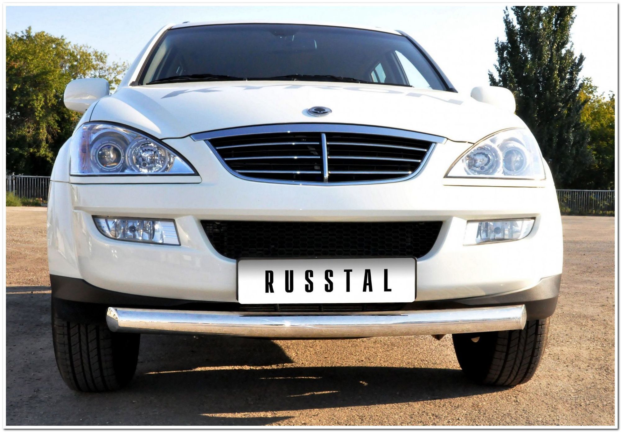 Защита переднего бампера Ssang Yong Kyron с 2007 (одинарная 2)