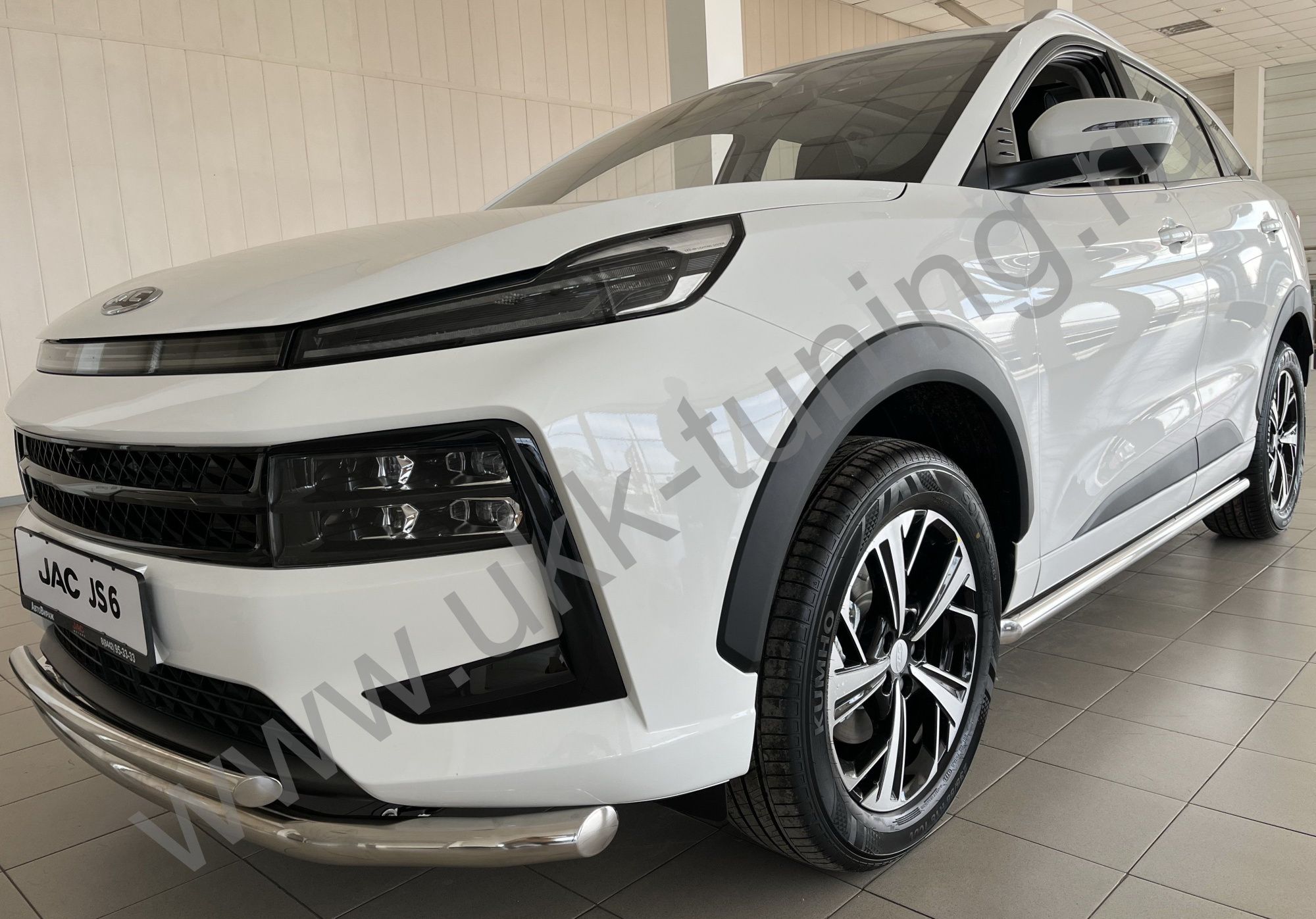 Защита переднего бампера двойная JAC JS6 2022