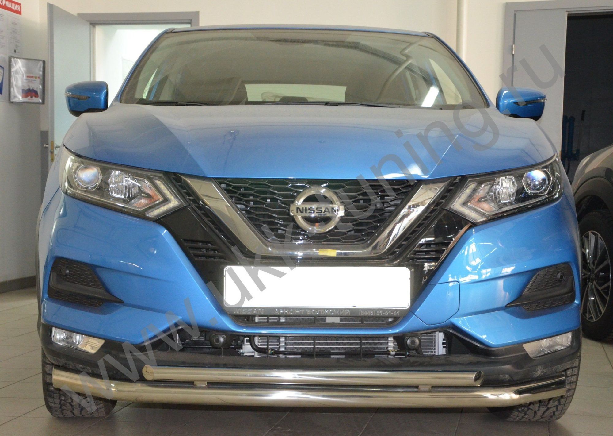 Защита переднего бампера двойная Nissan Qashgai 2017 рестайлинг Защита переднего бампера двойная Nissan Qashgai 2017 рестайлинг