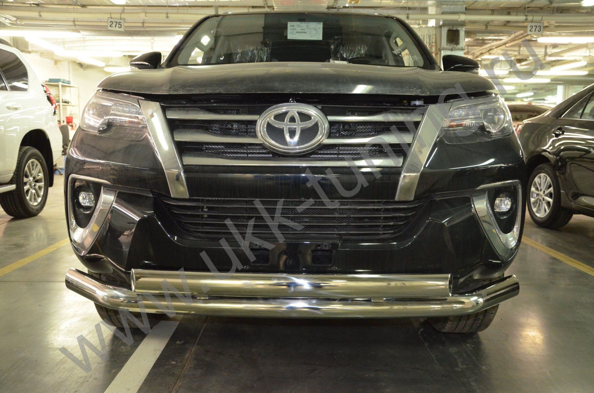 Защита переднего бампера двойная TOYOTA Fortuner с 2017 Защита переднего бампера двойная TOYOTA Fortuner с 2017
