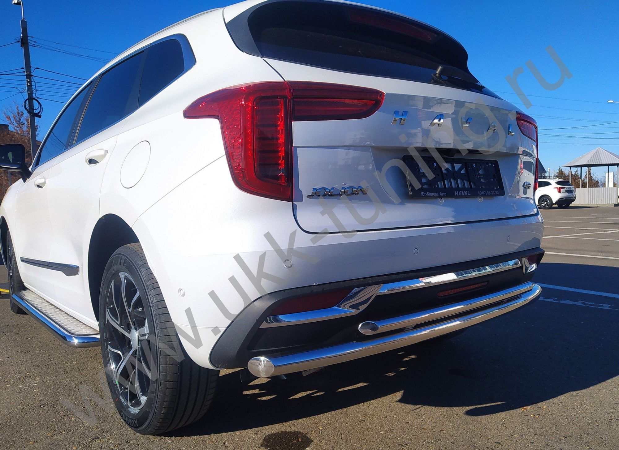 Защита заднего бампера Haval Jolion c 2021 двойная