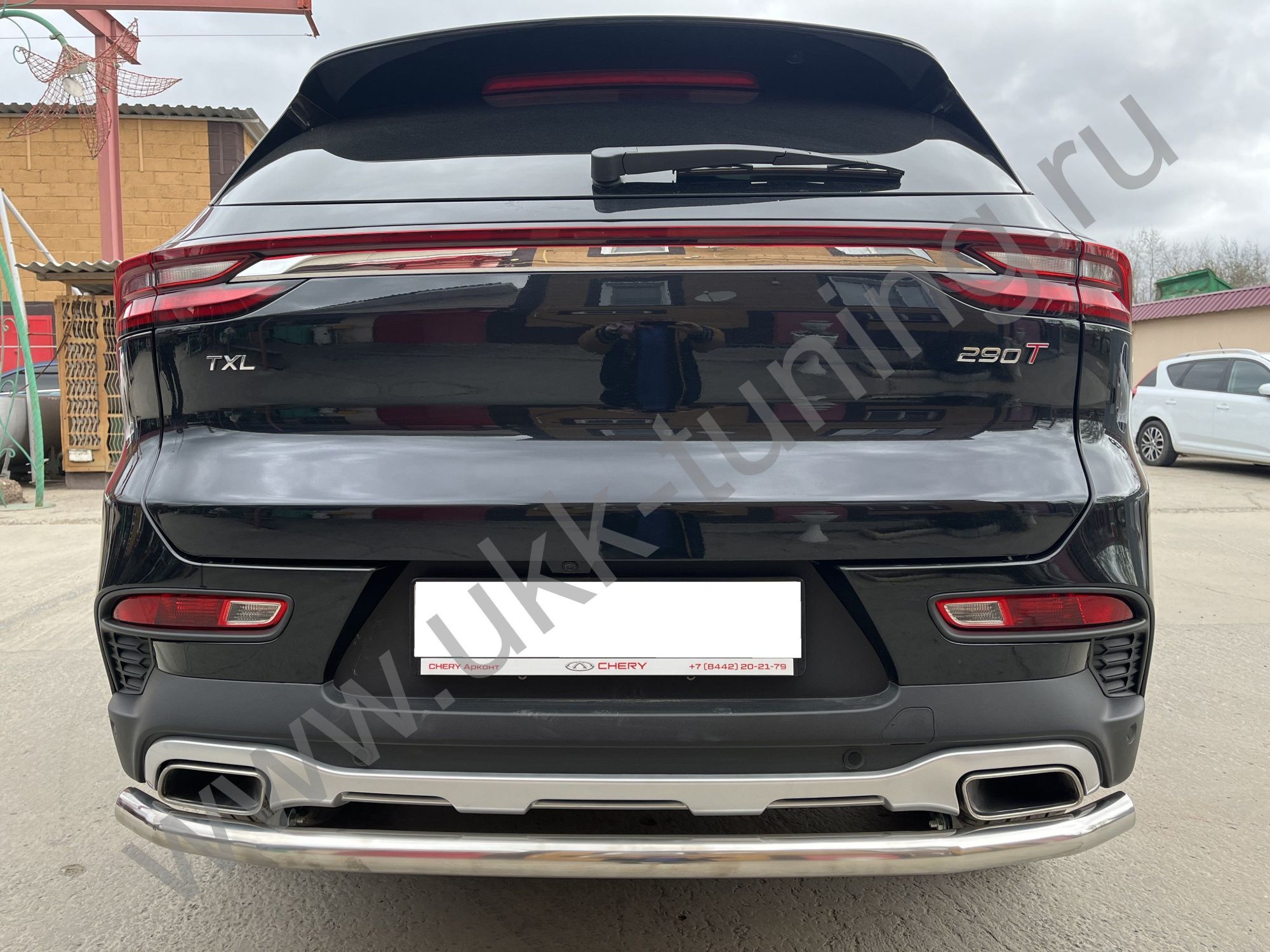 Защита заднего бампера CheryExeed TXL с 2020