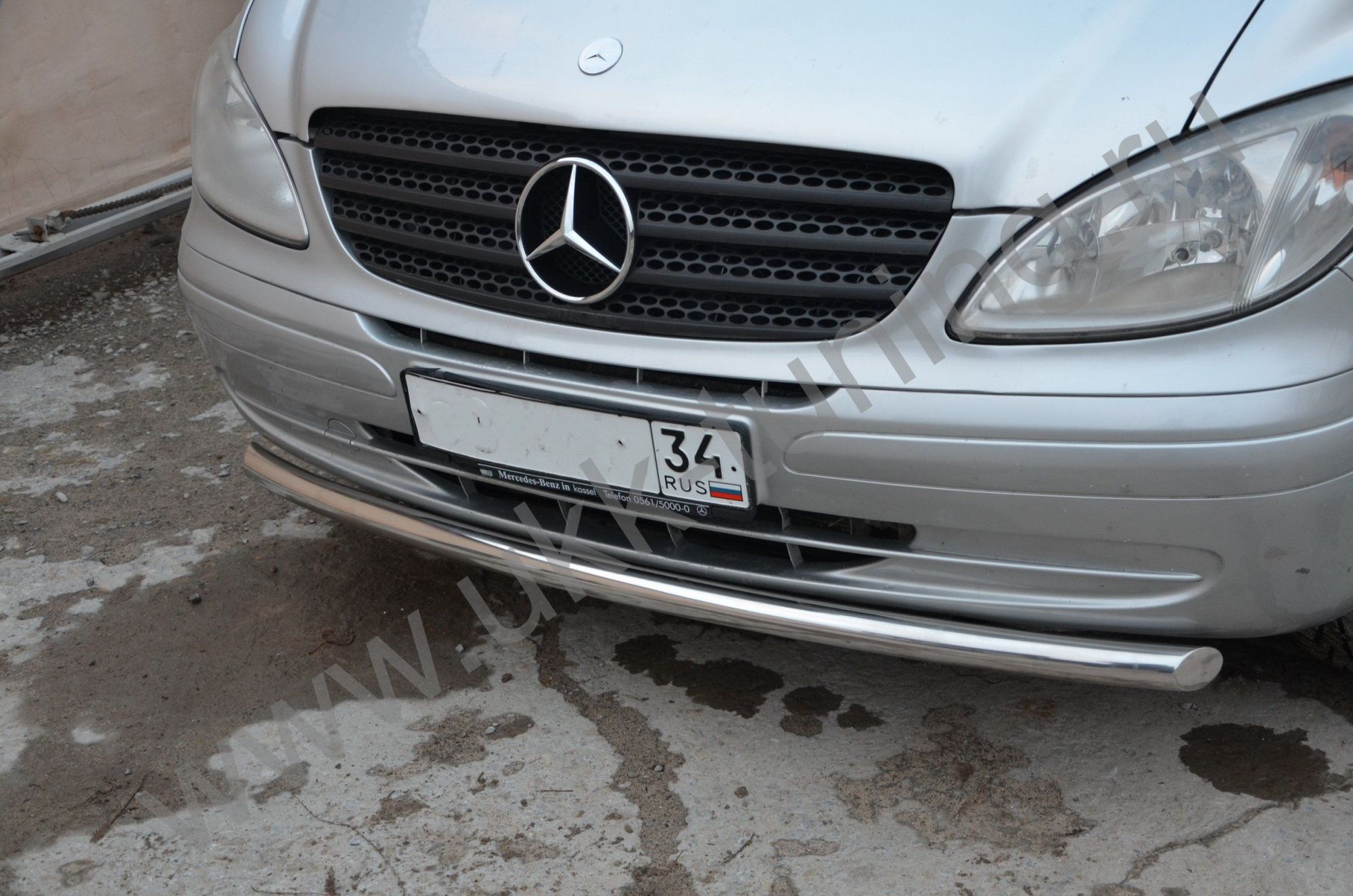 Защита переднего бампера Mercedes-Benz Vito 2005-2014 (рестайлинг) Защита переднего бампера Mercedes-Benz Vito 2005-2014 (рестайлинг)