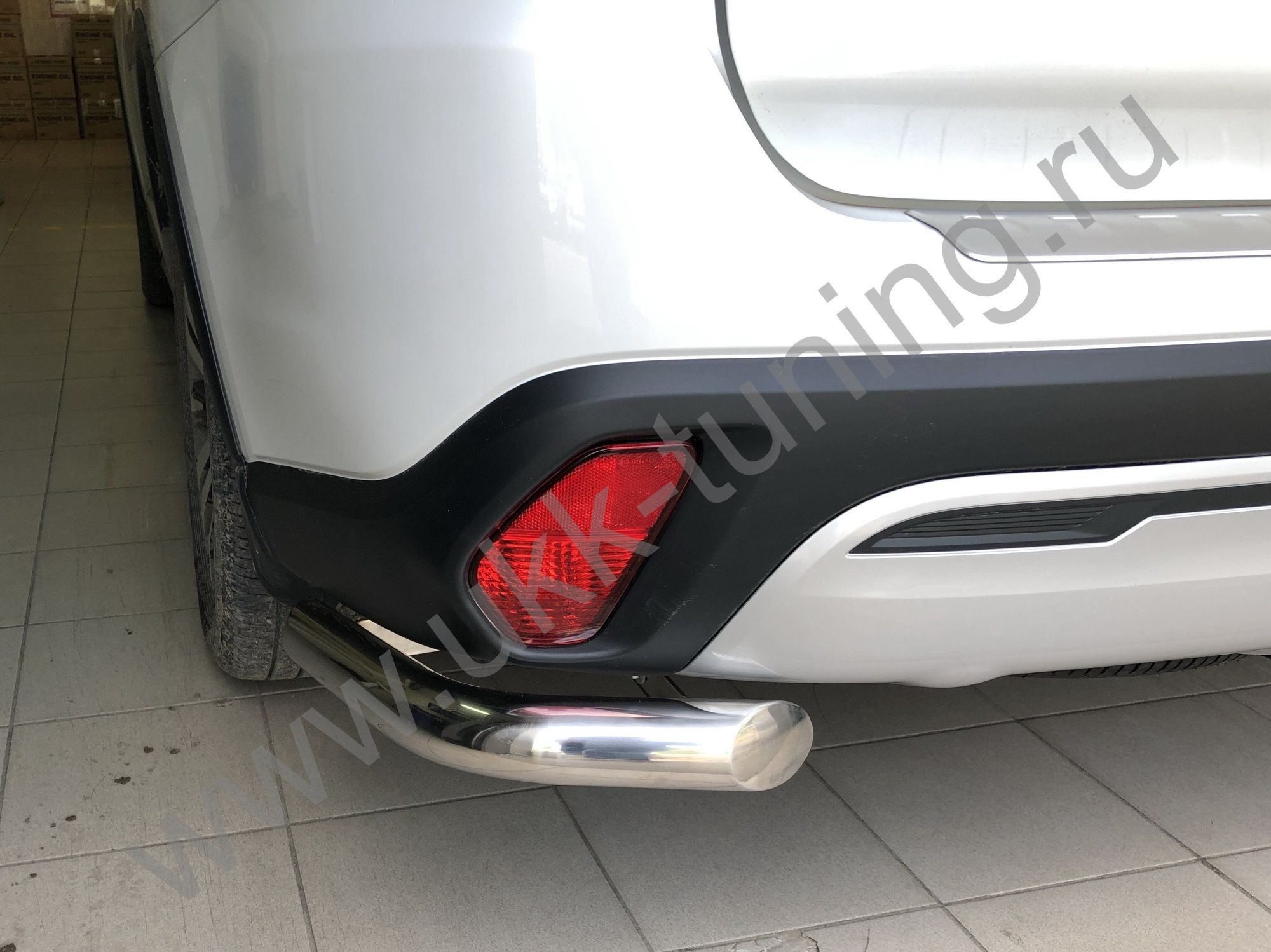 Защита заднего бампера угловая MITSUBISHI Outlander с 2019 Защита заднего бампера угловая MITSUBISHI Outlander с 2019