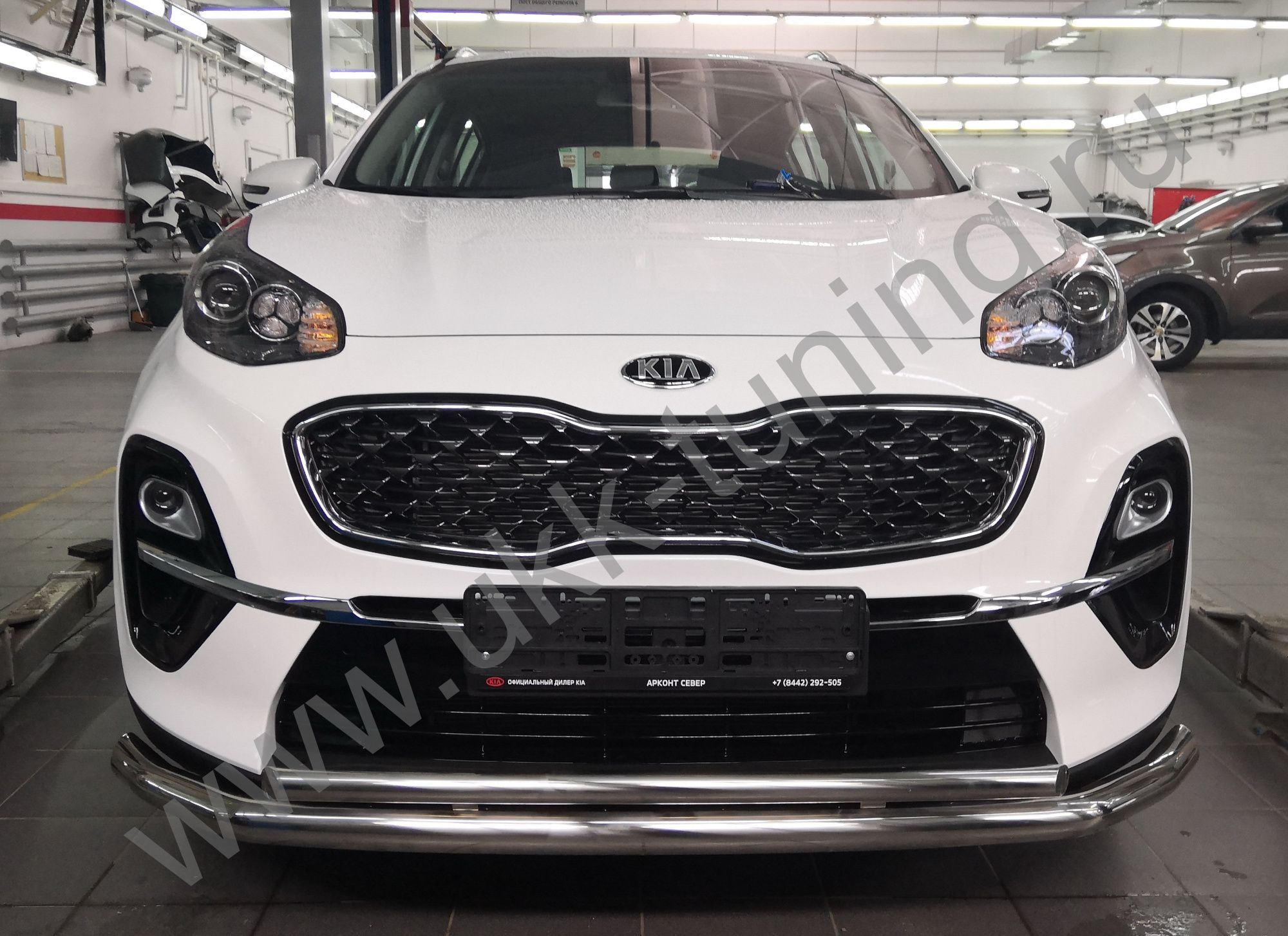 Защита переднего бампера двойная Kia Sportage с 2018-2020