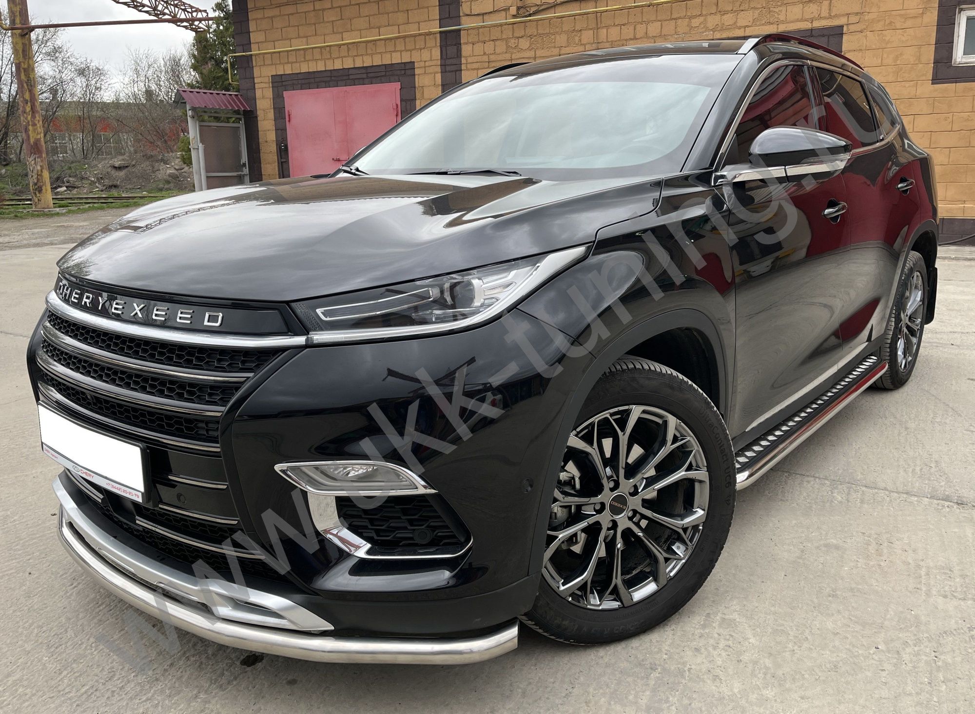 Защита переднего бампера CheryExeed TXL с 2020