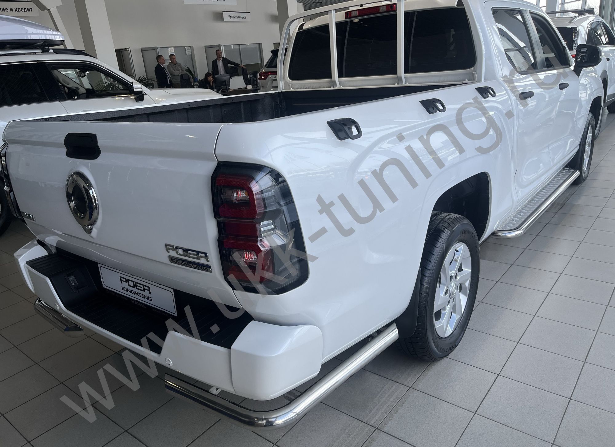 Защита заднего бампера угловая Great Wall Poer King Kong c 2023