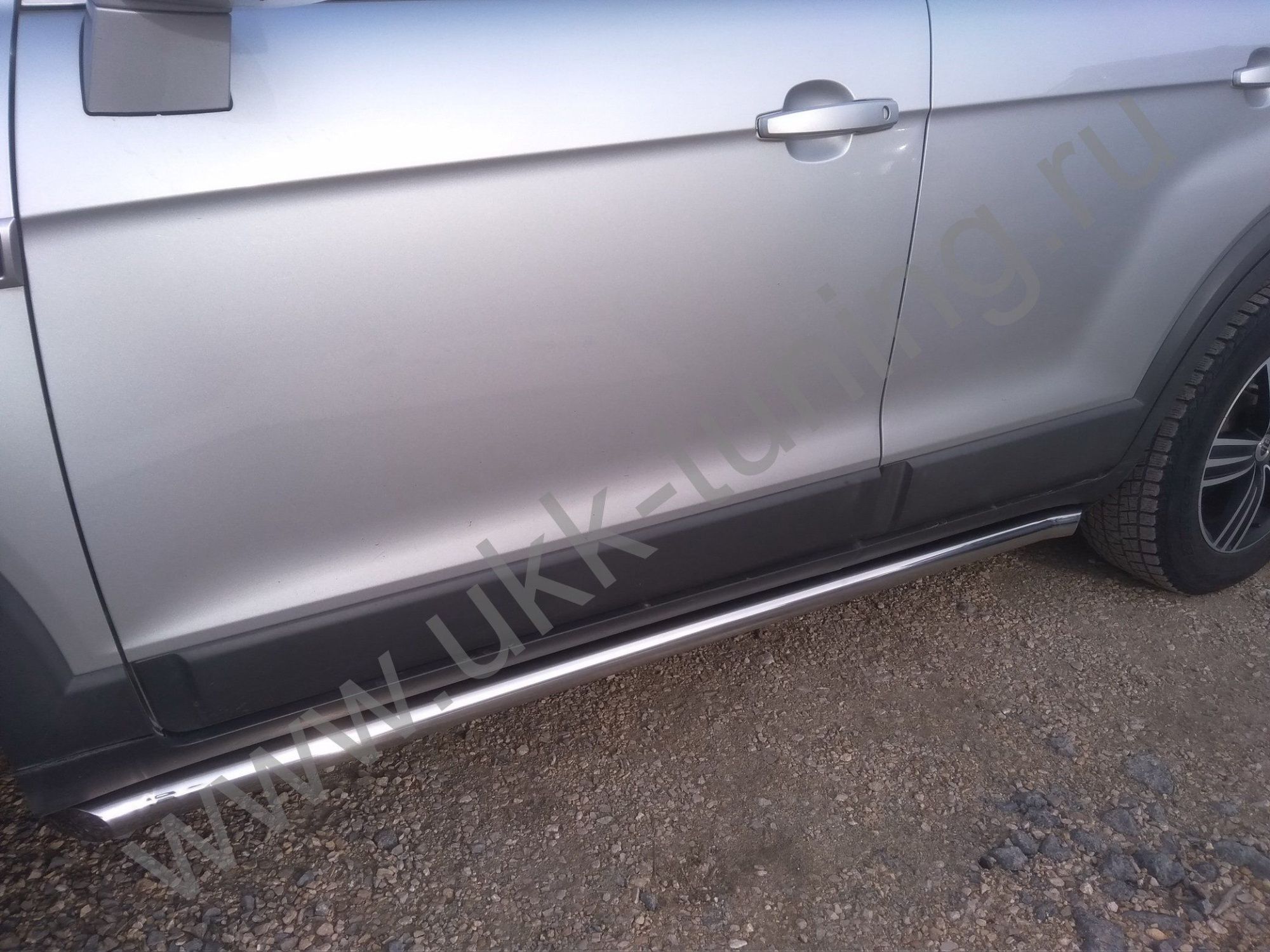 Защита штатного порога труба Chevrolet Captiva с 2012